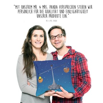 Mr. & Mrs. Panda Dekokissen Sternzeichen Waage - Sternenhimmel Blau - Geschenk, Sofakissen, Kisse