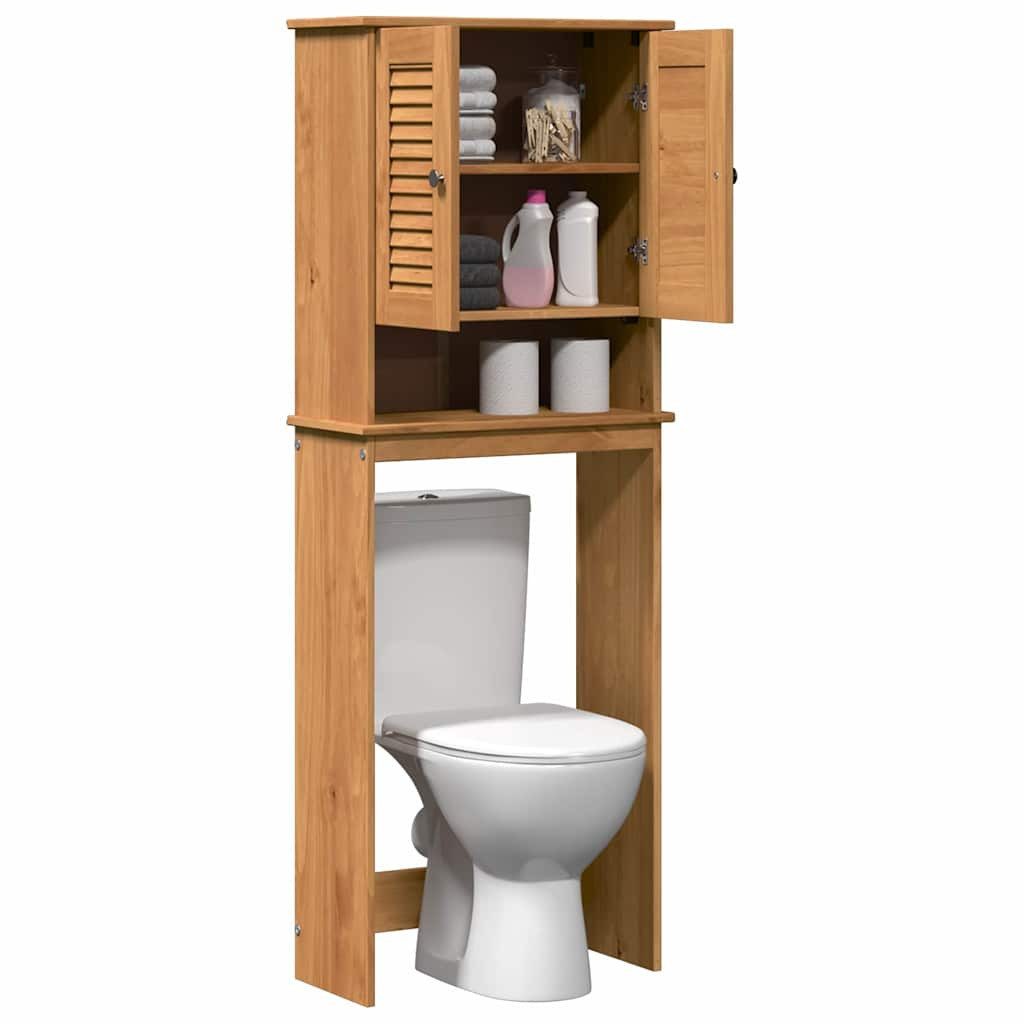 vidaXL Badezimmerspiegelschrank Toilettenschrank VIGO Braun und Honigbraun 60 x 27 x 161 cm (1-St)