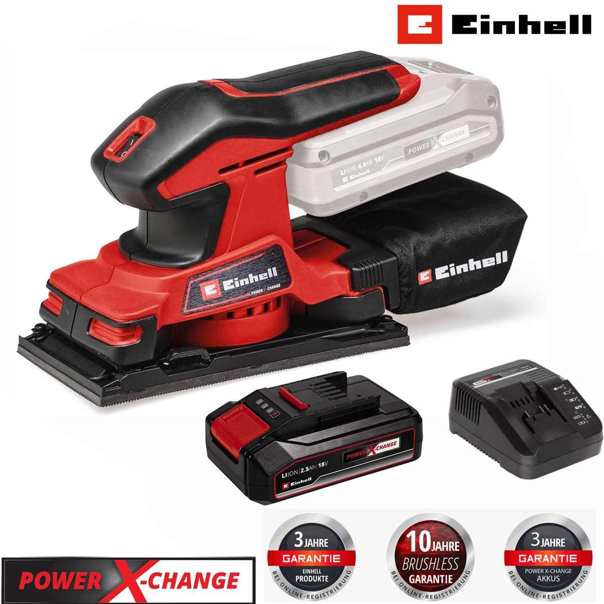 Einhell Schwingschleifer Akku-Schwingschleifer TC-OS 18/187 Li mit Akku 2.5 günstig online kaufen