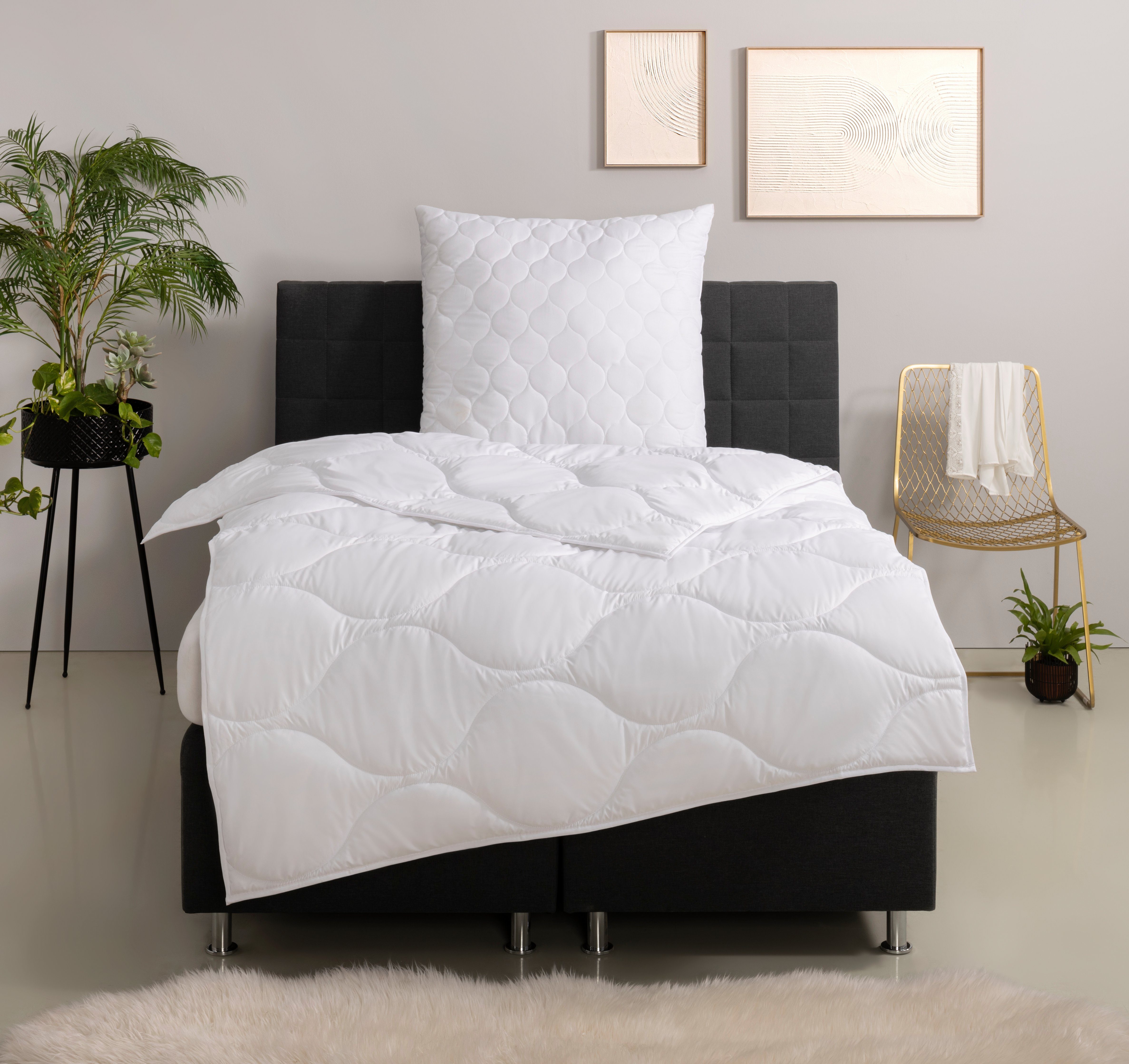 OTTO home Microfaserkissen Angly Kopfkissen 40x80, 80x80, ultra-weich, stützend, hypoallergen, Füllung: 100% Polyester, Bezug: 100% Polyester, Seitenschläfer, Bauchschläfer, Rückenschläfer, Kissen für erholsamen Schlaf, pflegeleicht und langlebig