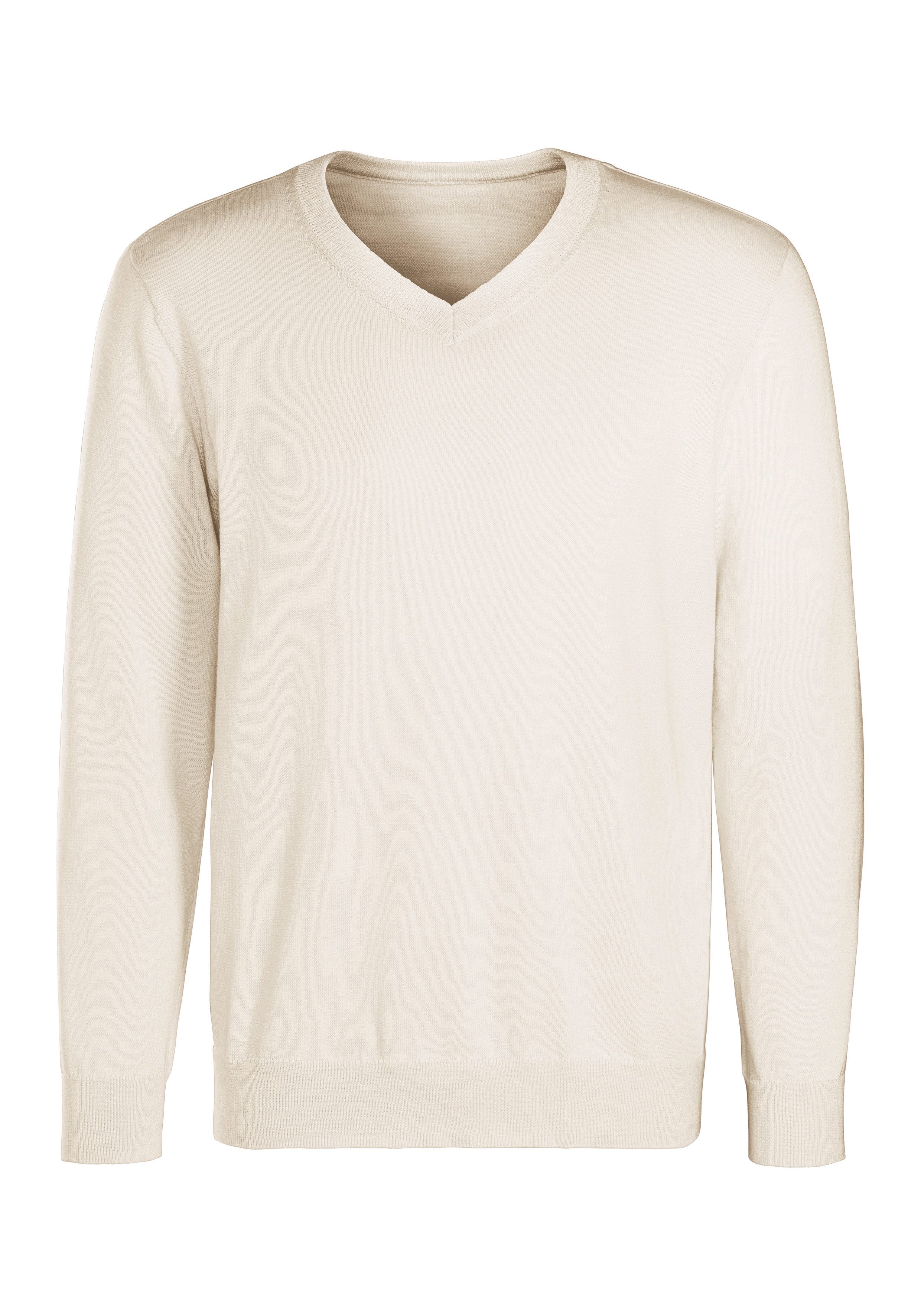 H.I.S Strickpullover mit V-Ausschnitt, Pullover aus Feinstrick, Baumwollmis günstig online kaufen