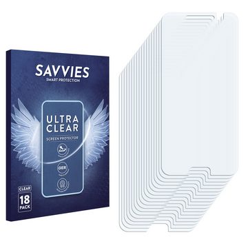 Savvies Schutzfolie für HTC 10, Displayschutzfolie, 18 Stück, Folie klar