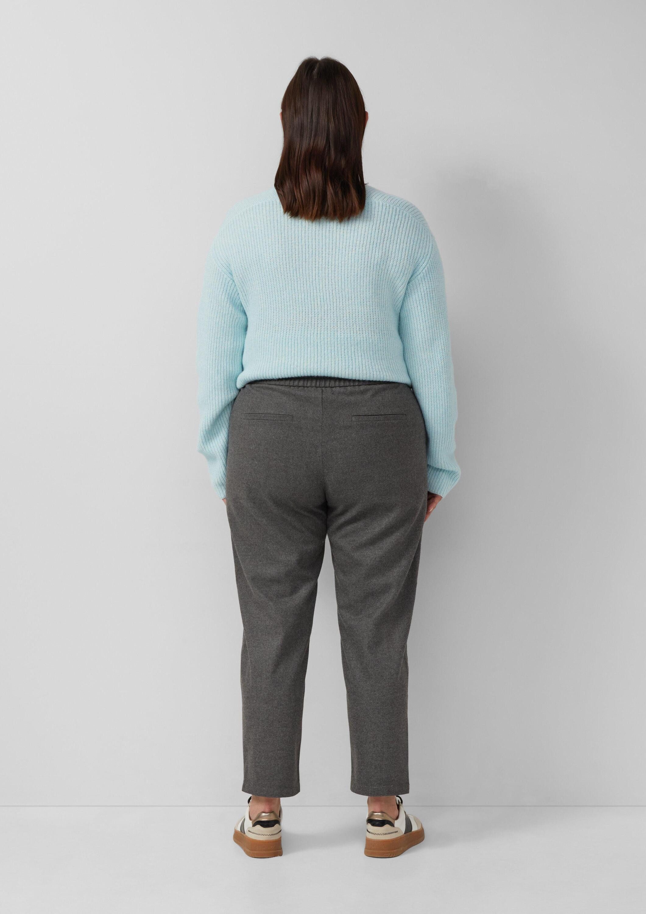 s.Oliver 7/8-Hose Hose Flanell-Hose mit Elastikbund