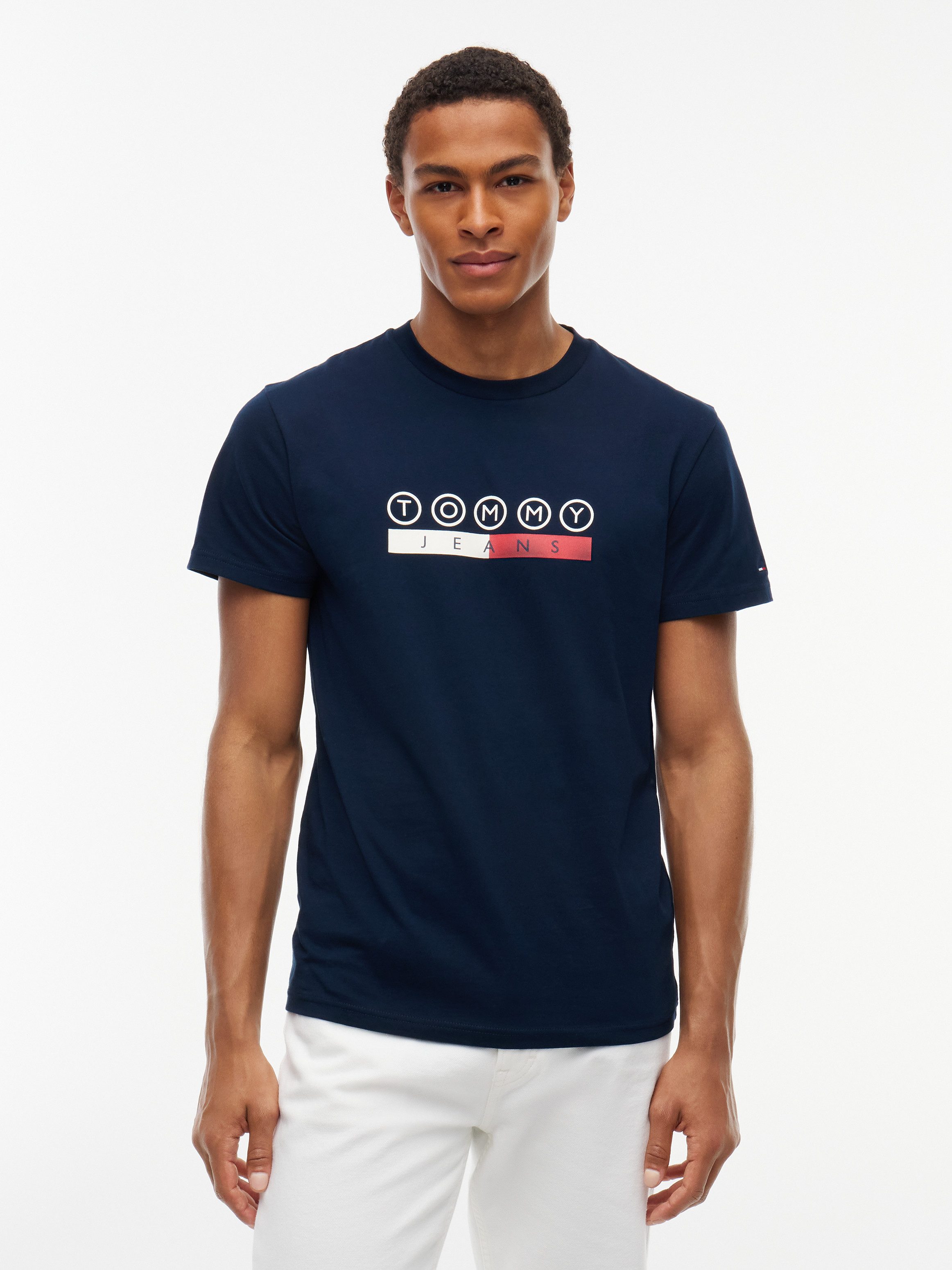 Tommy Jeans T-Shirt SLIM PLAY TEE Slim fit mit Markenprint