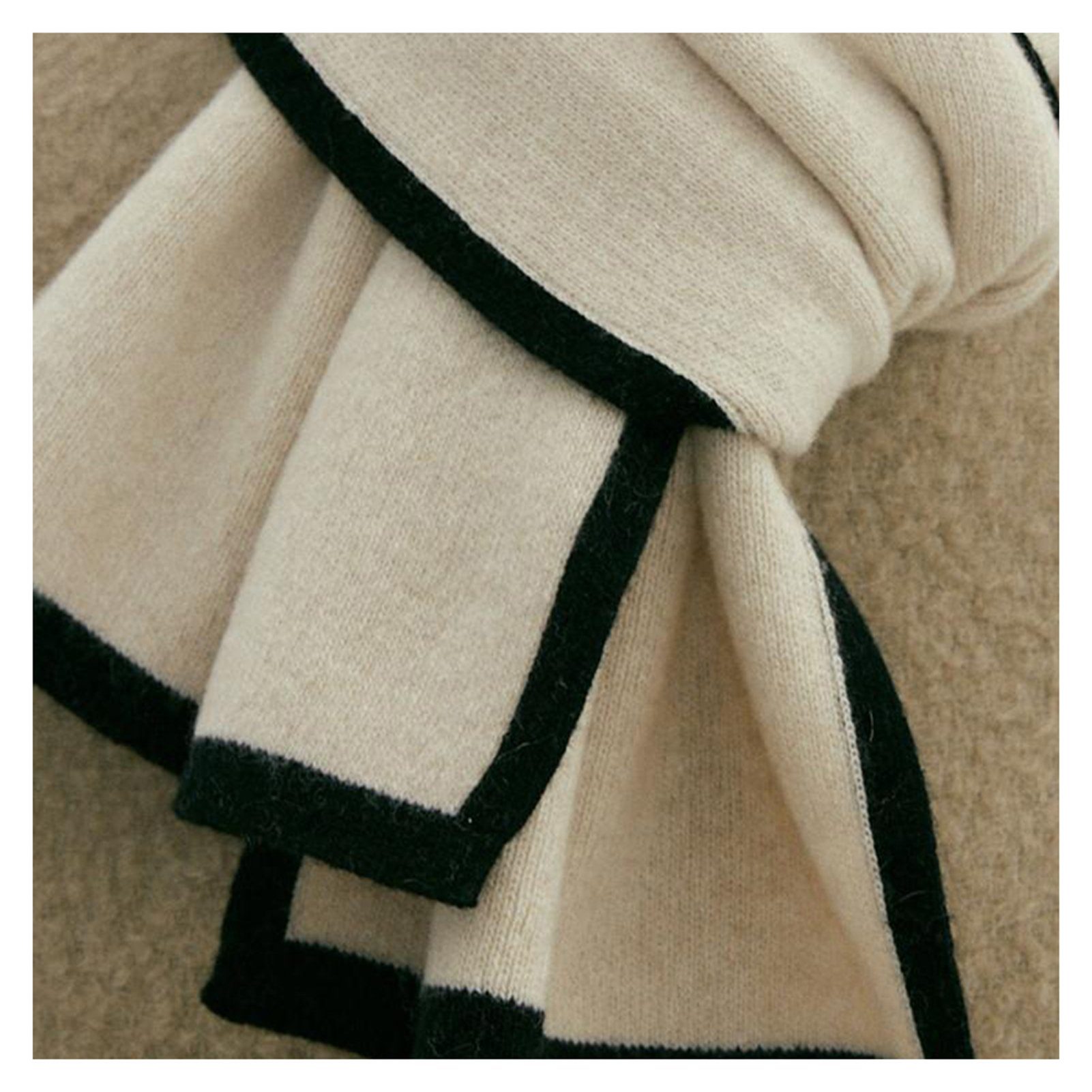 Blusmart Modeschal Modischer Einfacher Schal, Mittellang, Warmer Winterschal, Winddicht white