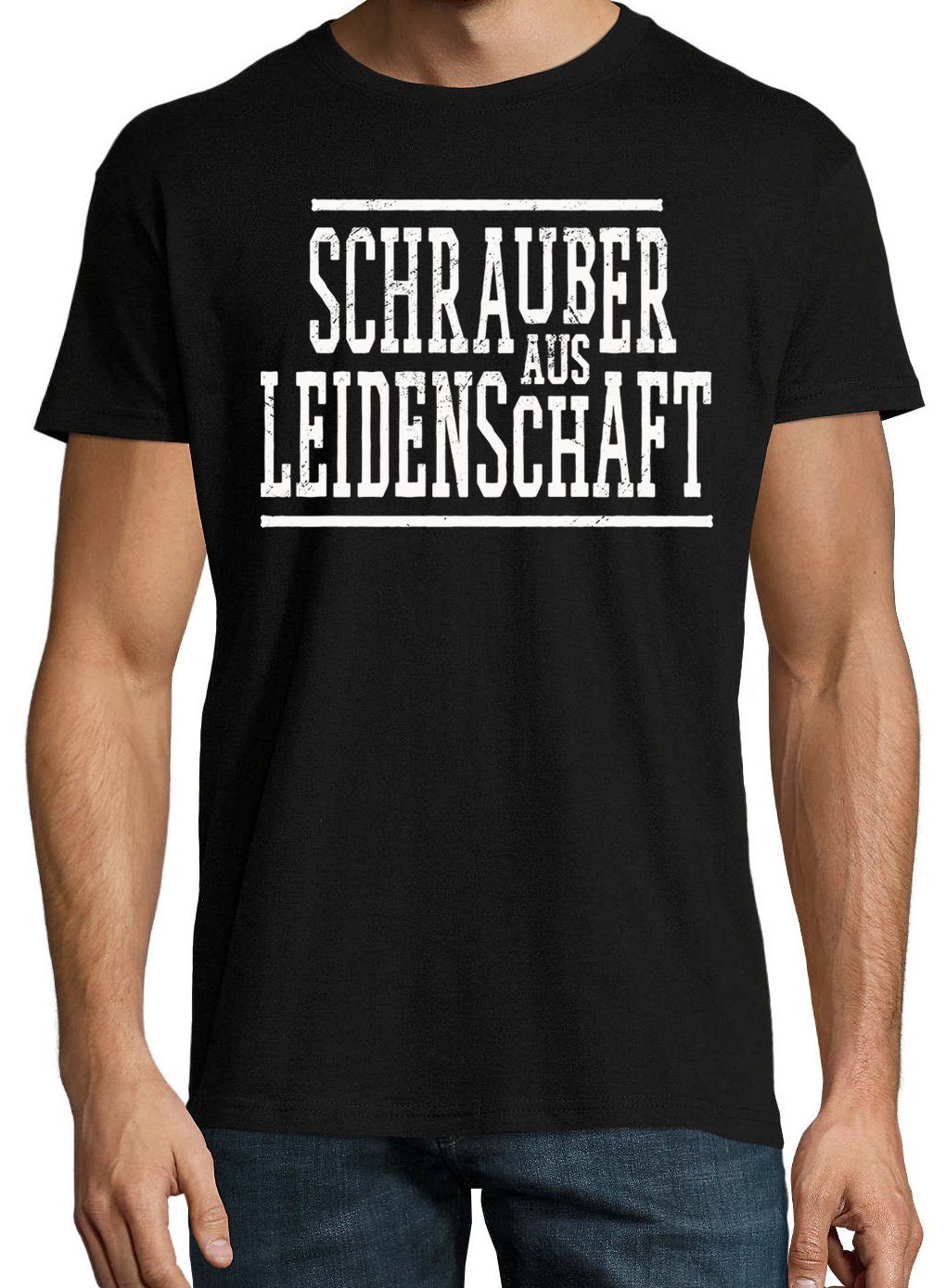 Print Schrauber Aus Designz Leidenschaft Youth T-Shirt lustigem Schwarz Spruch mit Herren Shirt