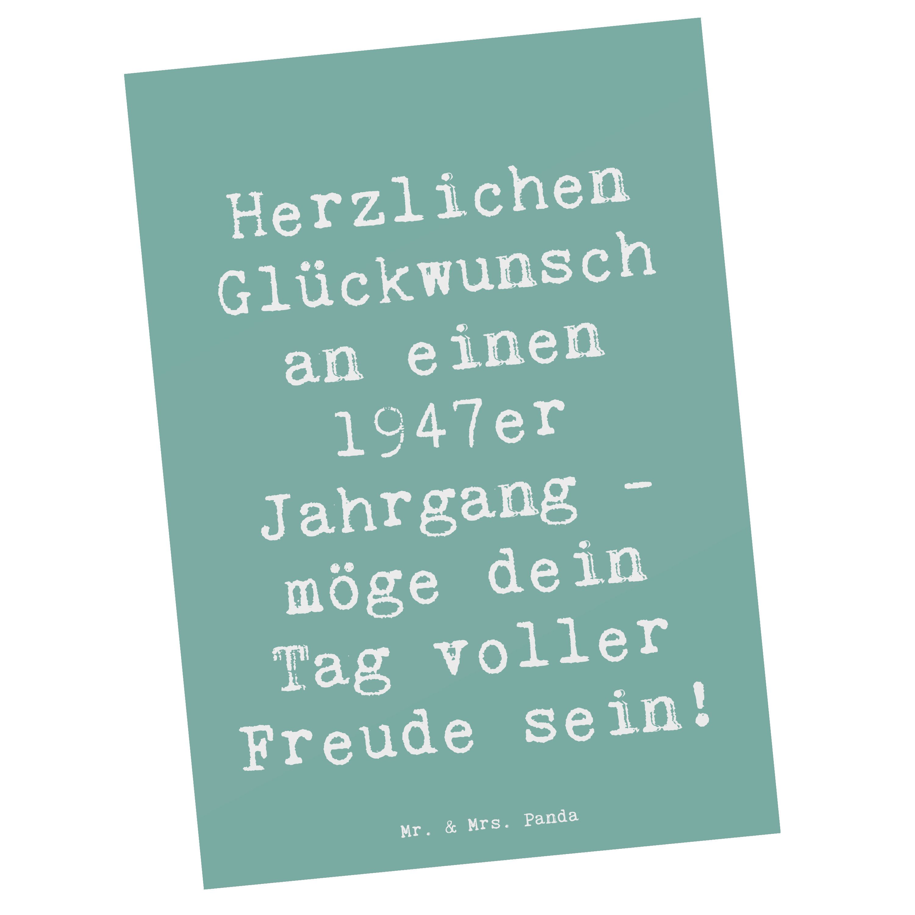 Postkarte Spruch 1947 Geburtstag - Meeresbrise - Geschenk, Geburtstag 1947, Her