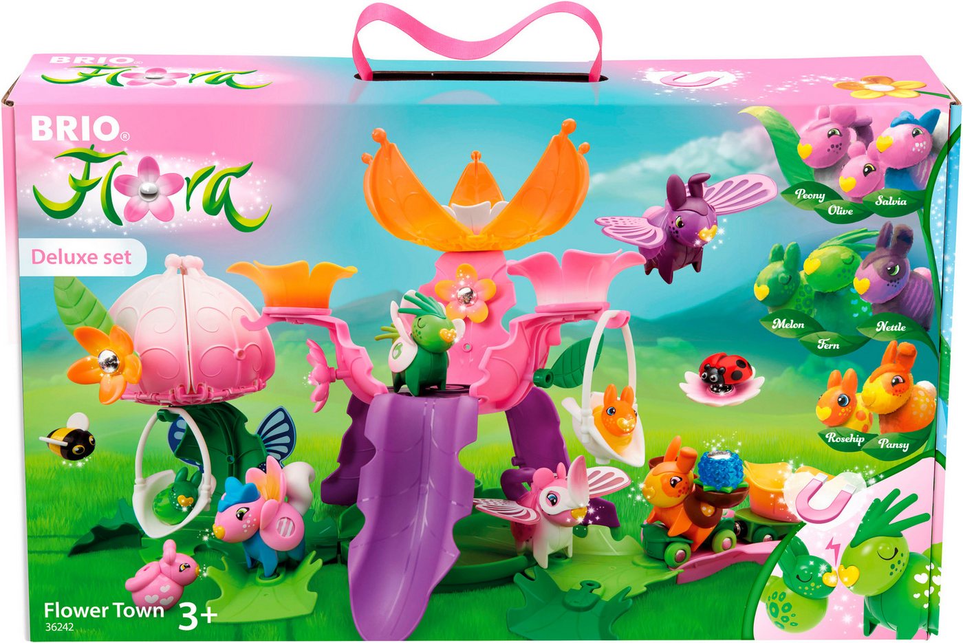 BRIO® Spielwelt BRIO Flora, Blumenstadt Deluxe Set (36242), (47-tlg)