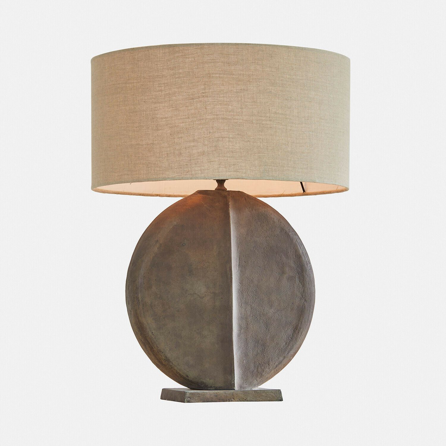 Tischleuchte Tischlampe Calverna braun/creme