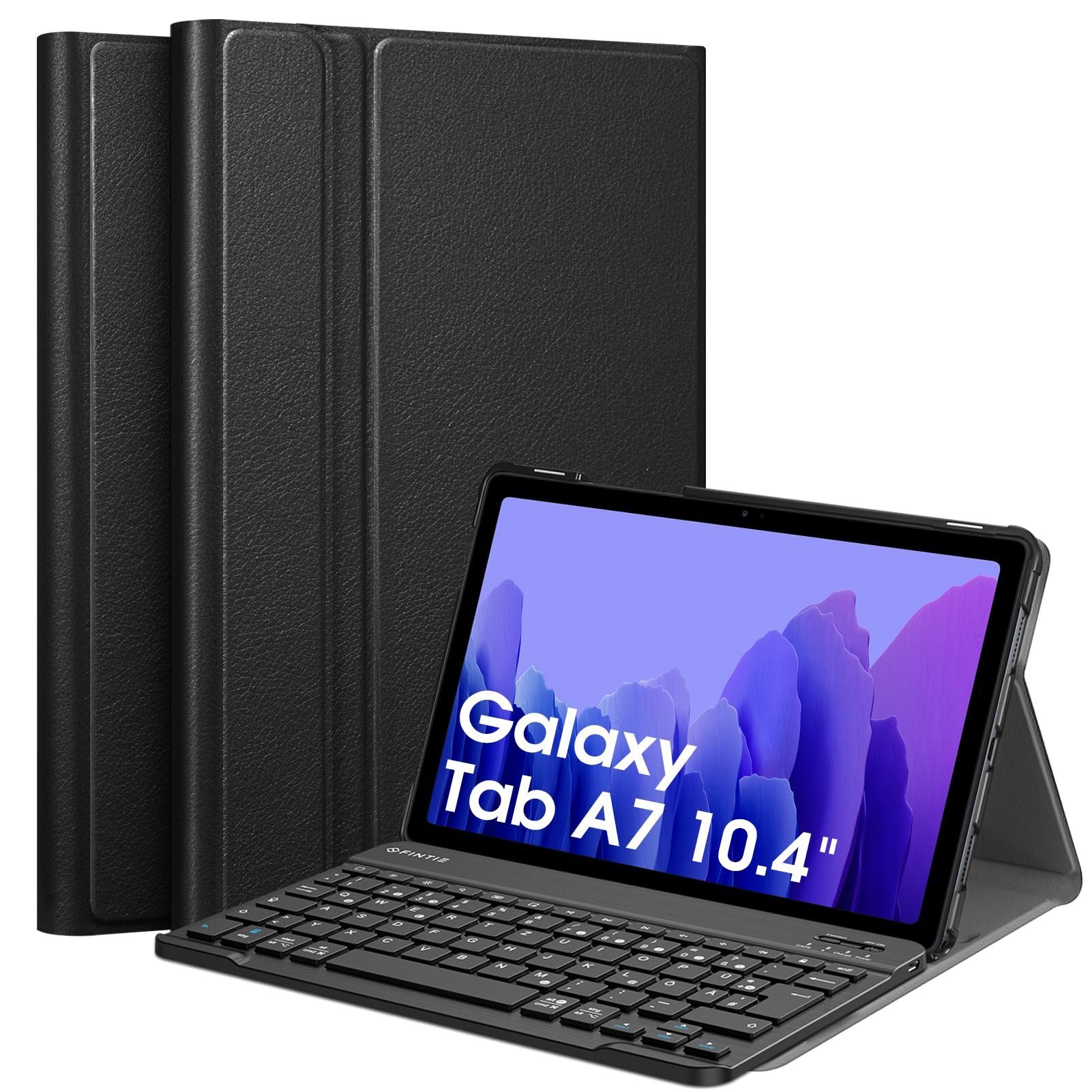 Fintie Tablet-Hülle Tastatur Hülle für Samsung Galaxy Tab A7 10.4 Zoll 2022/2020, mit magnetisch Abnehmbarer Deutscher Tastatur mit QWERTZ Layout