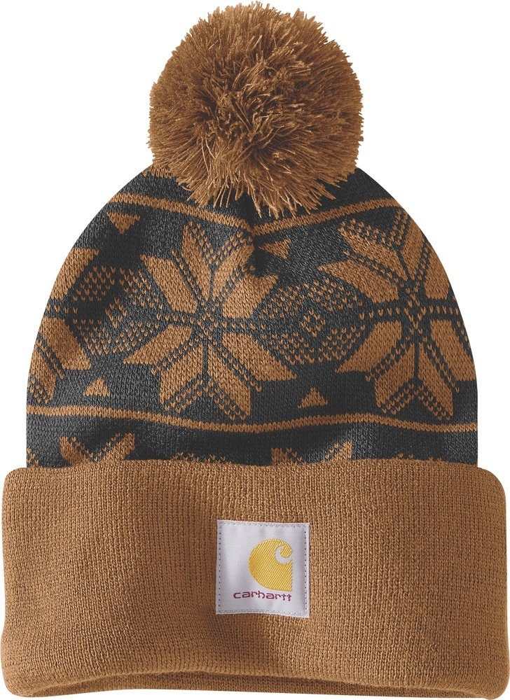 Beanie Knit Pom Jacquard Beanie