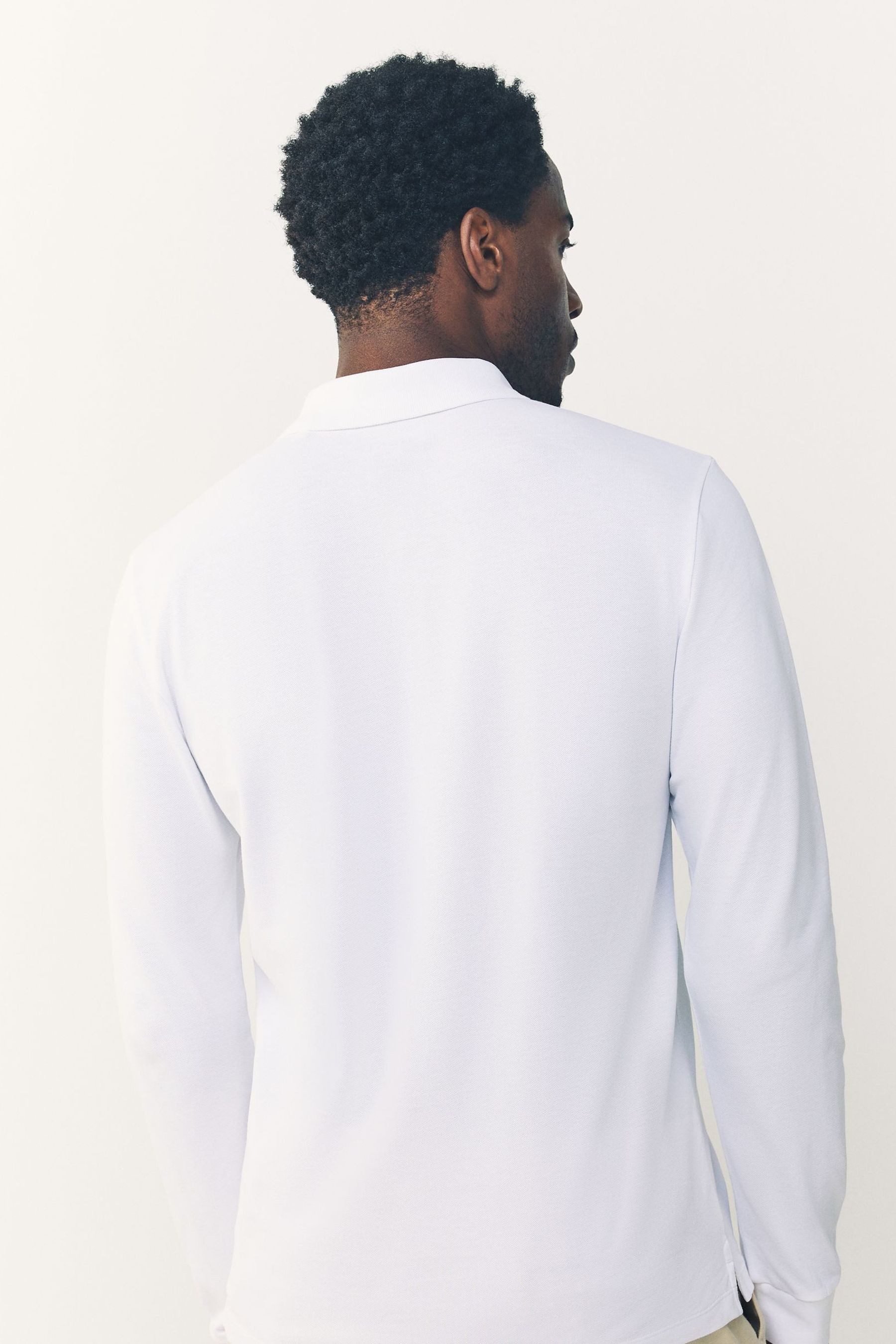 Next Langarm-Poloshirt Slim Fit Pikee-Poloshirt mit günstig online kaufen