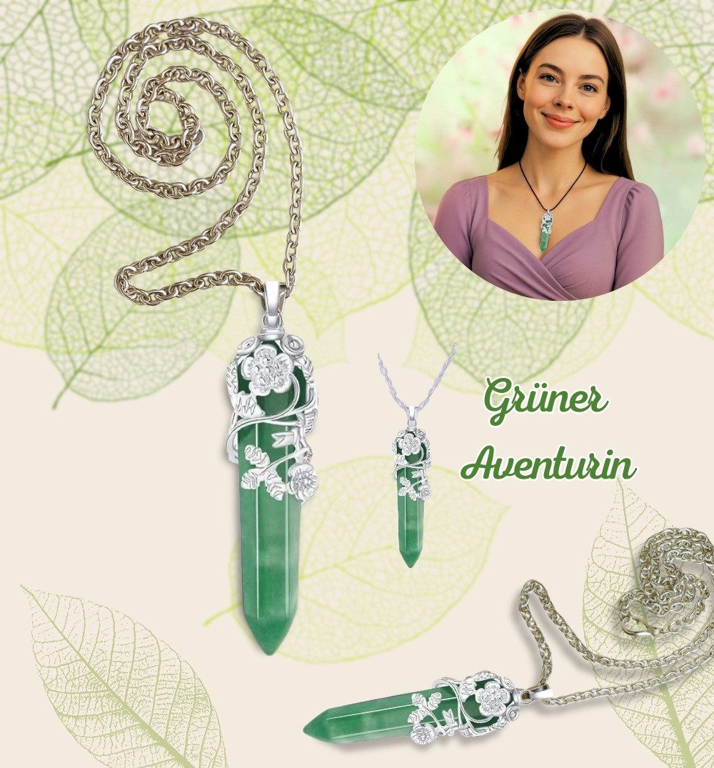 Lucadeau Kettenanhänger Naturstein (Edelstein mit Ketten, Heilstein mit Fas günstig online kaufen