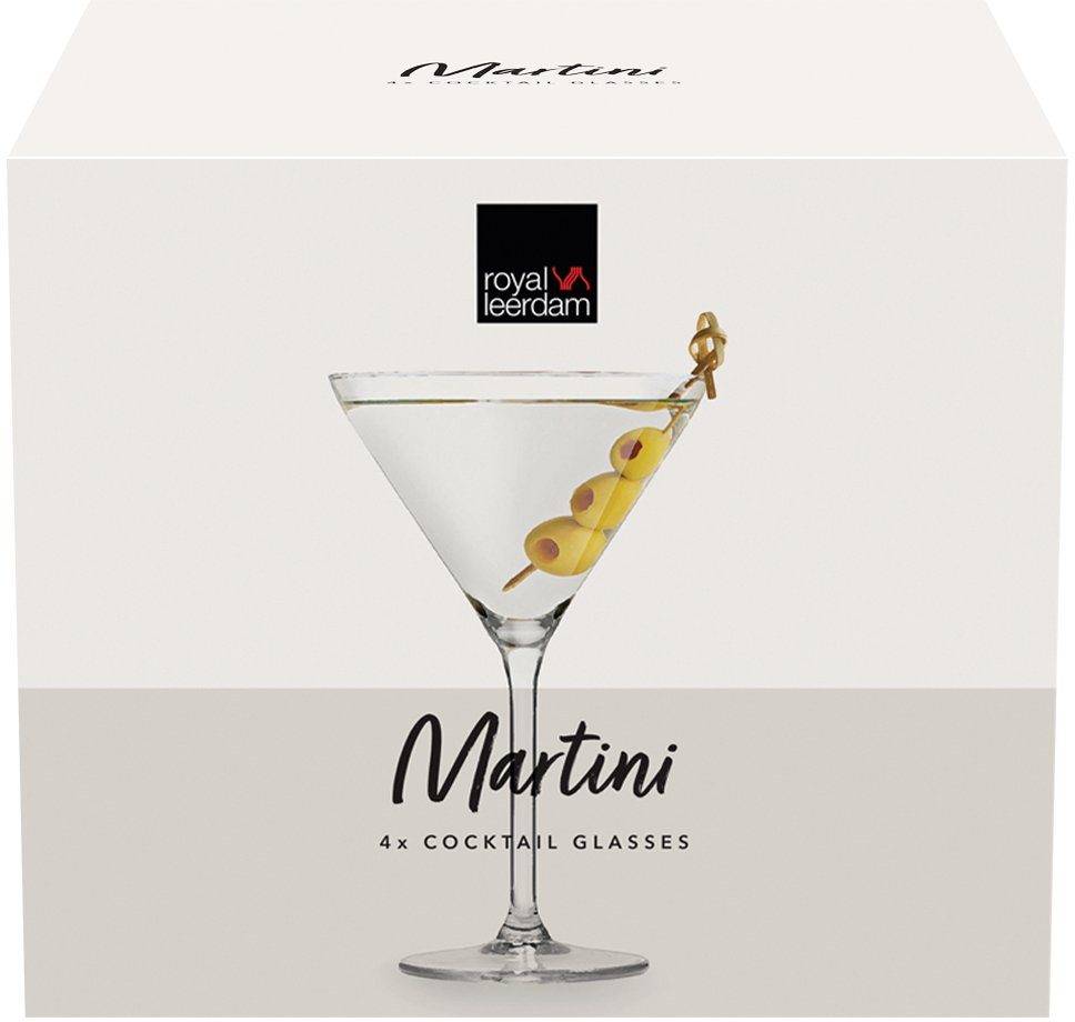 van Well Cocktailglas Martini, 4-tlg., Glas, 260 ml, im Geschenkkarton, 4-teilig