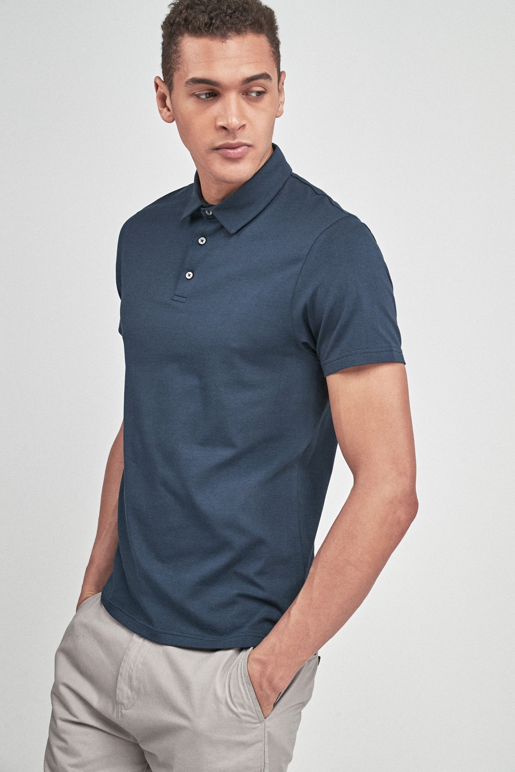 Next Poloshirt Poloshirt (1-tlg) Navy