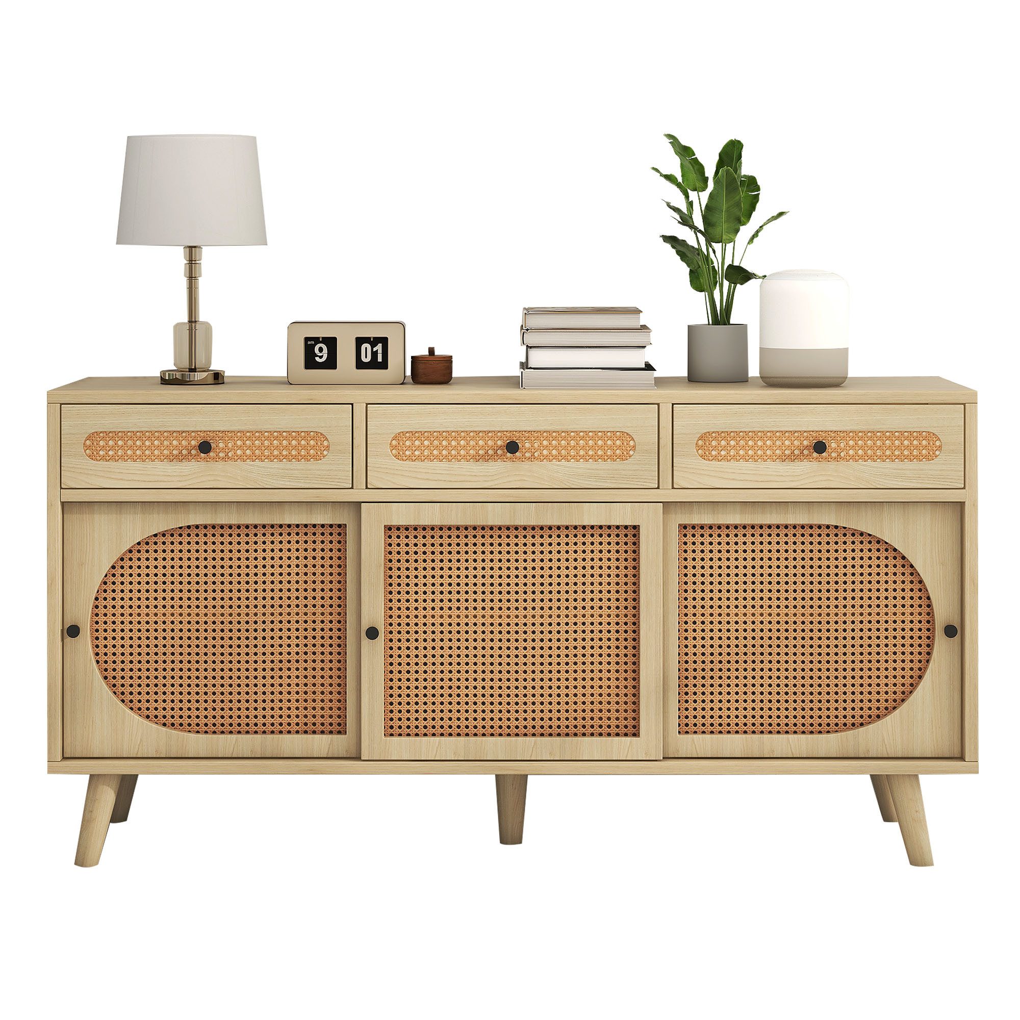 Sideboard Kommode mit Schublade und 6 Fächer