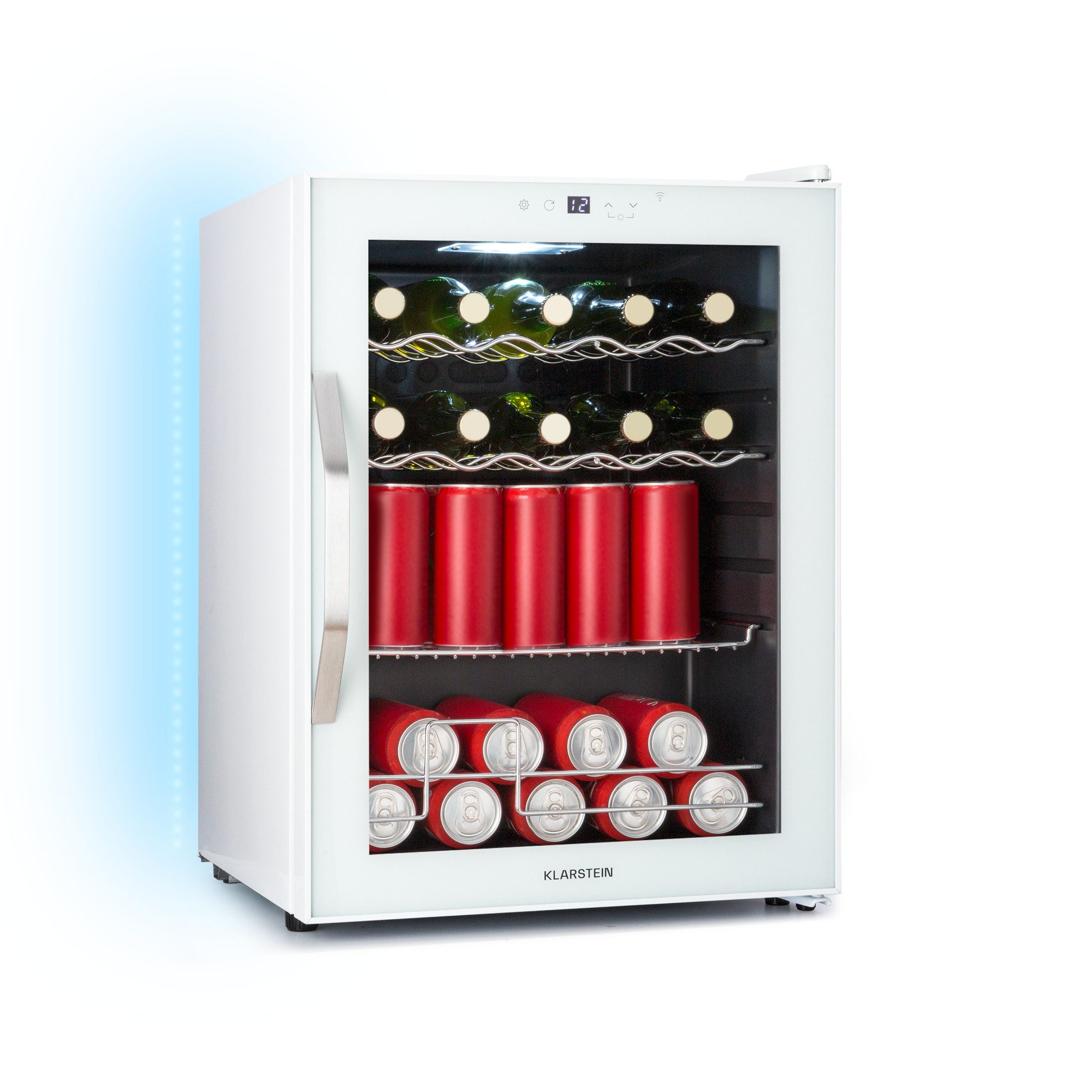 Klarstein Table Top Kühlschrank 10046573, 63.5 cm hoch, 47 cm breit, Bier Hausbar Getränkekühlschrank Smart Wifi Mini Fridge