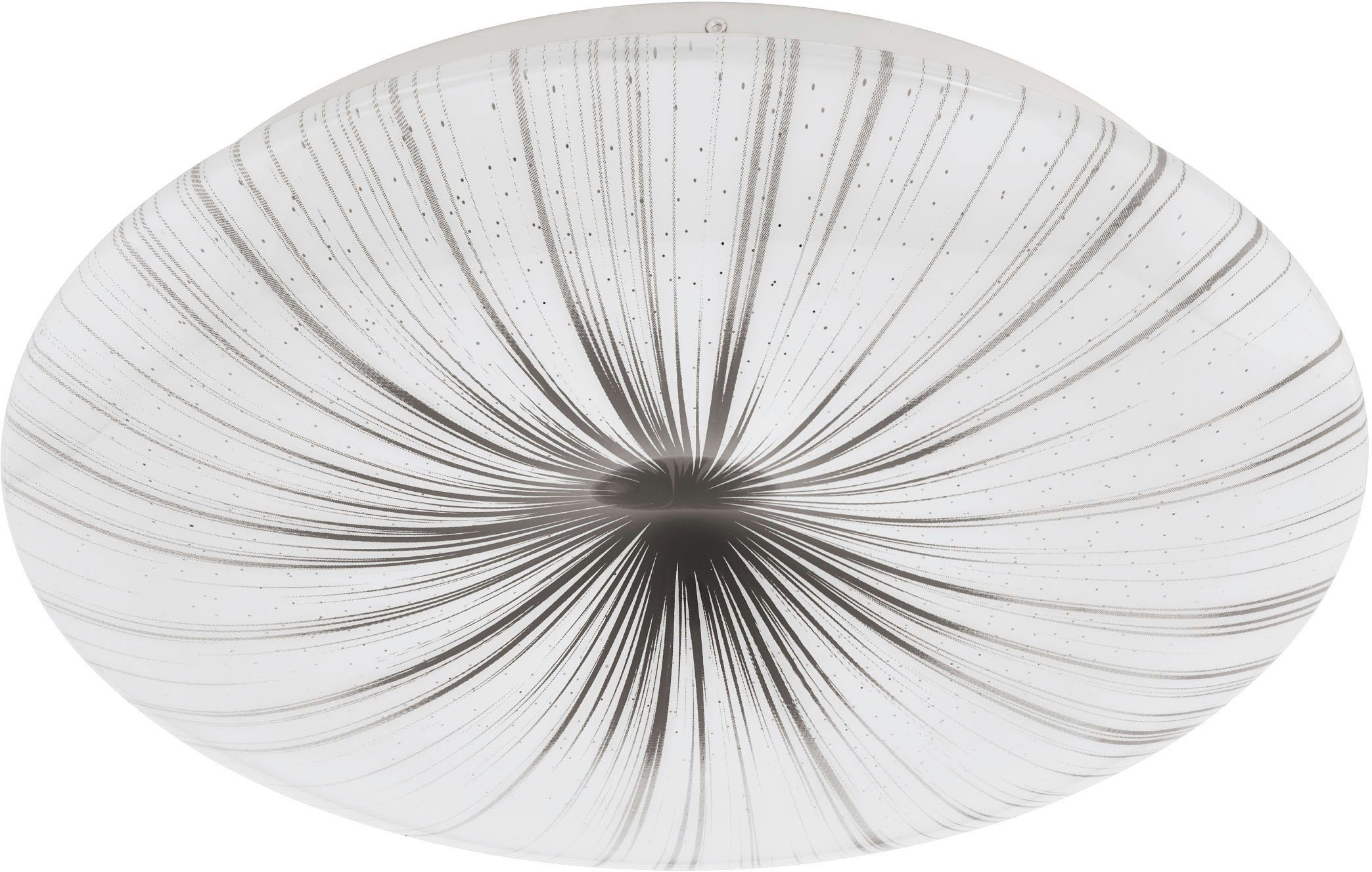 EGLO Deckenleuchte NIEVES Deckenlampe, Kristalleffekt, weiß, günstig online kaufen