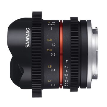 Samyang MF 8mm T3,1 Fisheye Video APS-C Canon M Fisheyeobjektiv