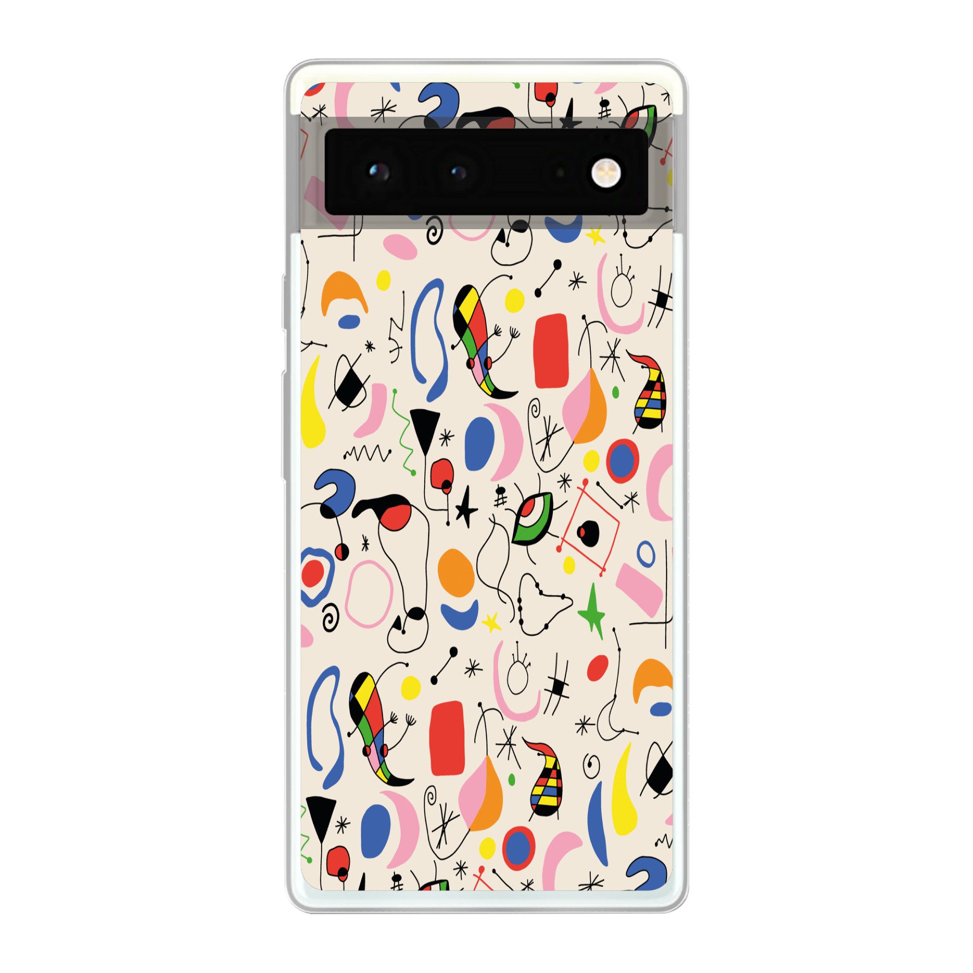 MuchoWow Handyhülle für Google Pixel 6 Muster - Abstrakt - Kunst, Handy Case, Silikon, Bumper Case Dünn