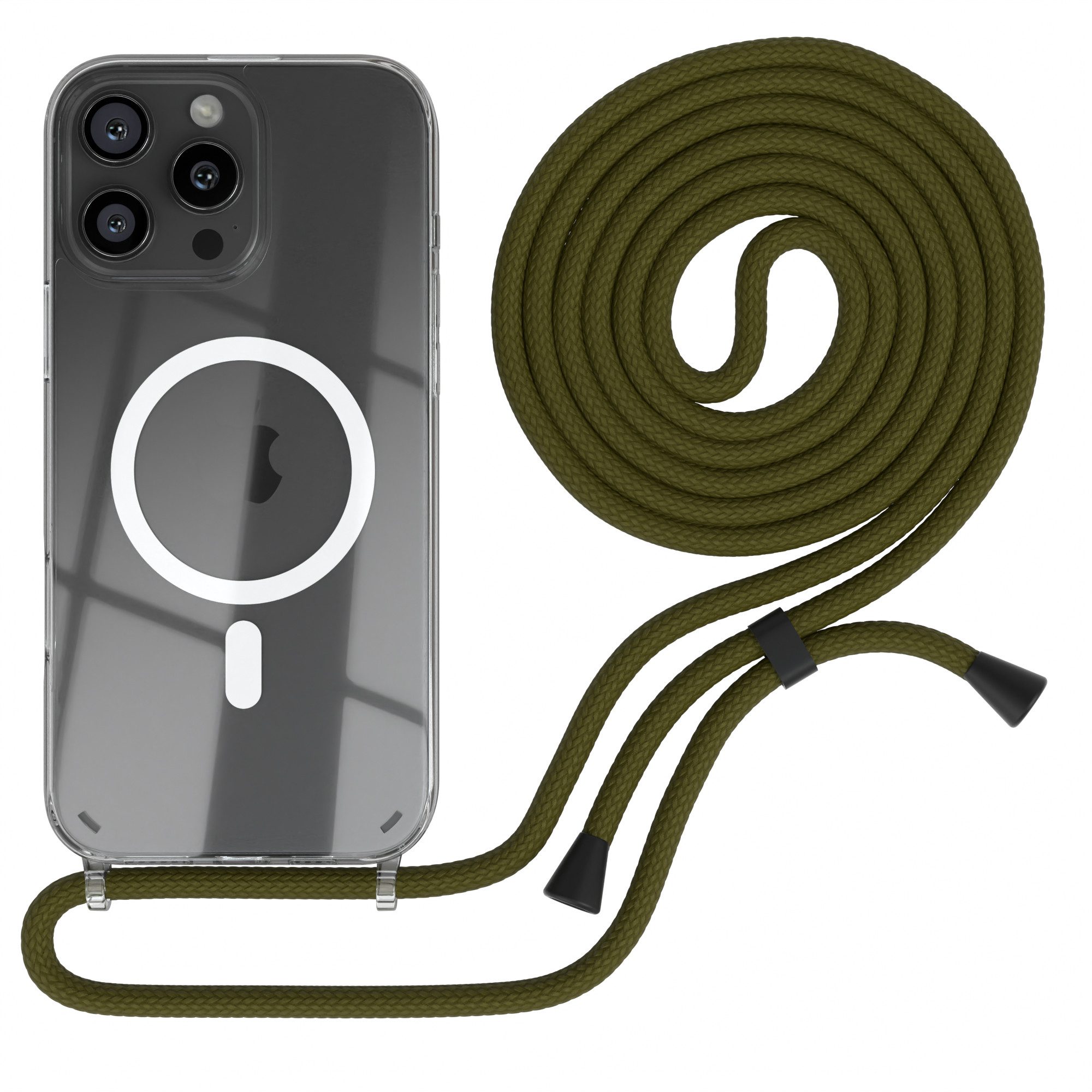 Olive Grün / Clips Schwarz