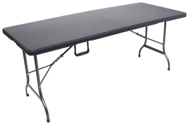 GARDEN PLEASURE Gartentisch VENTANA, Kunststoff, klappbar, 180x75 cm, schwarz