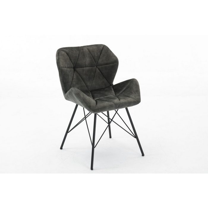 Duhome Esszimmerstuhl 2er Set Stuhl Esszimmerstuhl Samtstoff Vintage Design Küchenstuhl Metallbeine