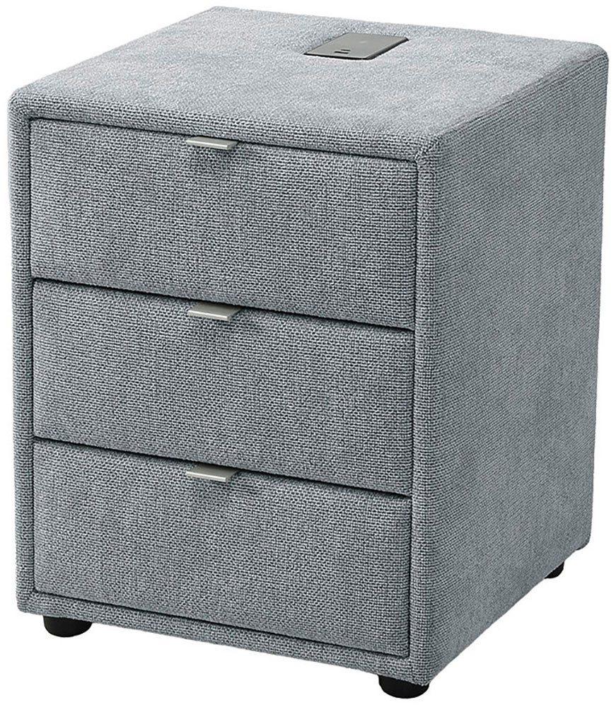 Jockenhöfer Gruppe Nachtkonsole Lissy mit 3 Schubladen, mit induktiver Ladeeinheit und zusätzlich USB-A und USB-C Ladeports