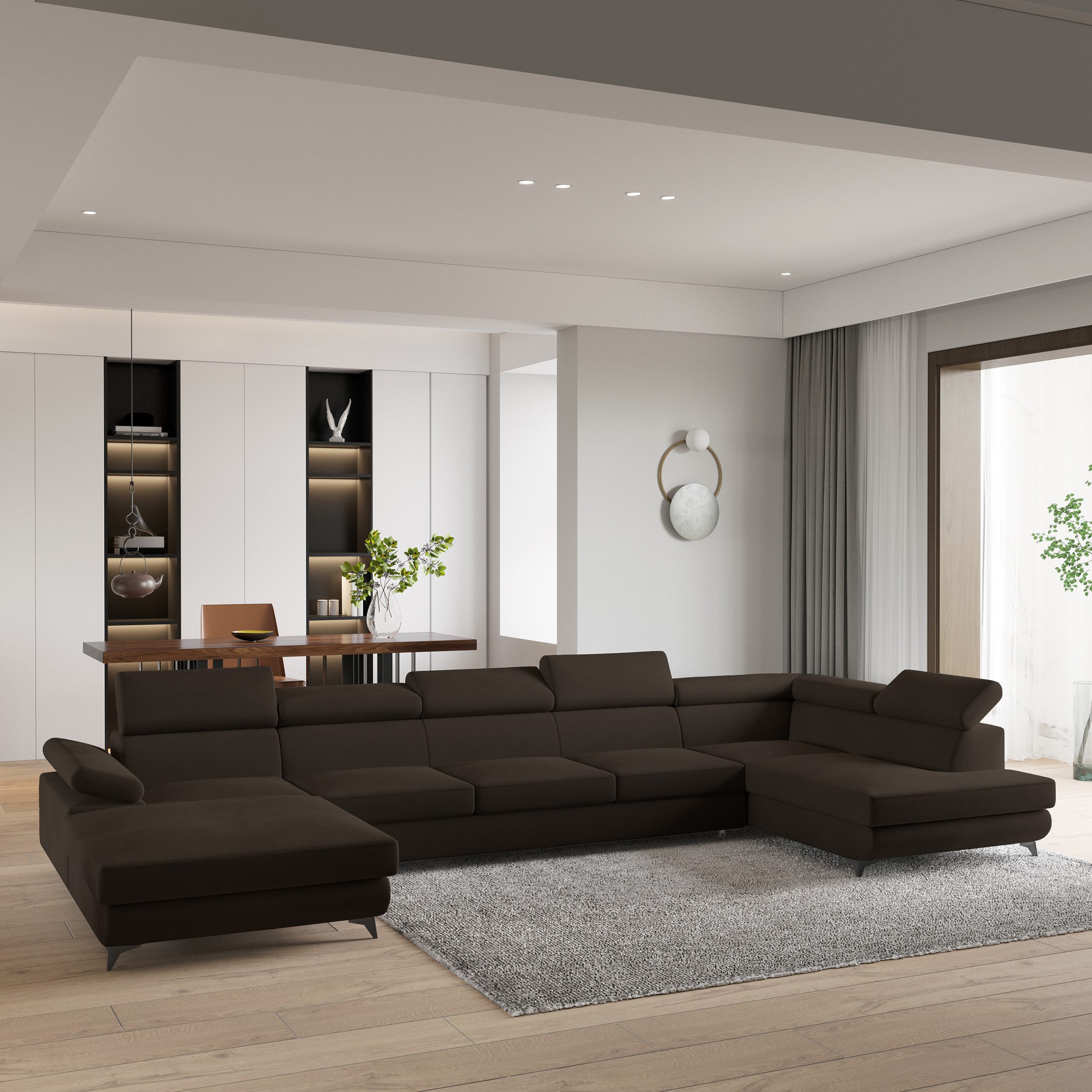 Masseno Ecksofa MONTIVA mit Schlaffunktion U-Form, günstig online kaufen