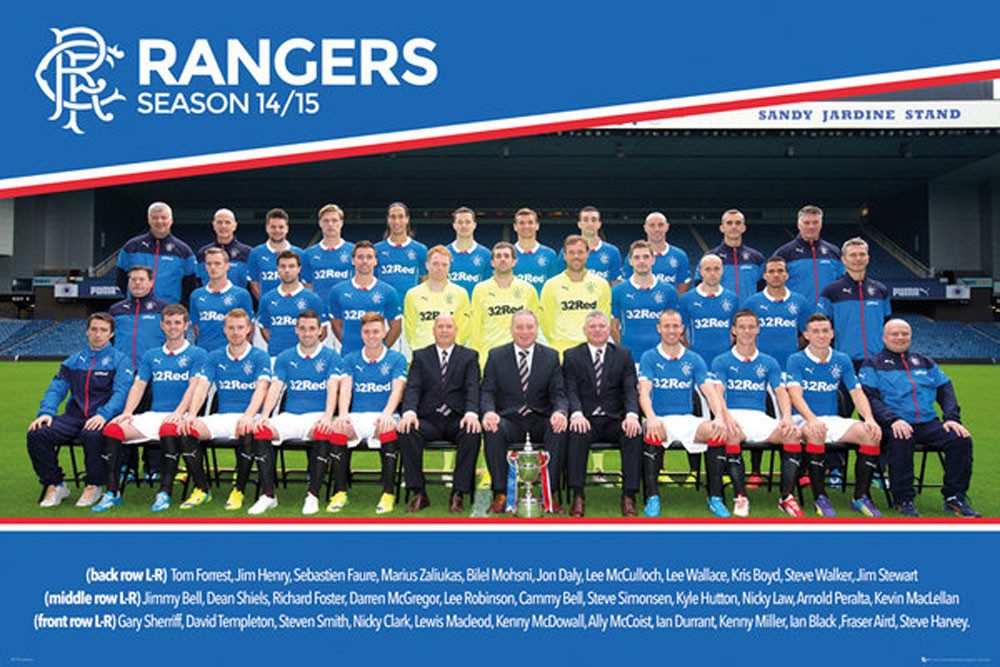 Poster Fußball - Poster - Rangers - Team Photo 14/15