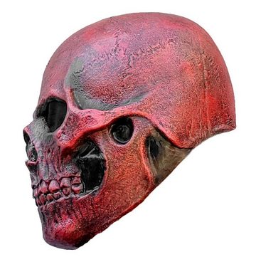 Ghoulish Productions Verkleidungsmaske Red Skull Maske, Dieser Schädel ist vor Scham schon ganz rot, weil er seine Kopfhaut v