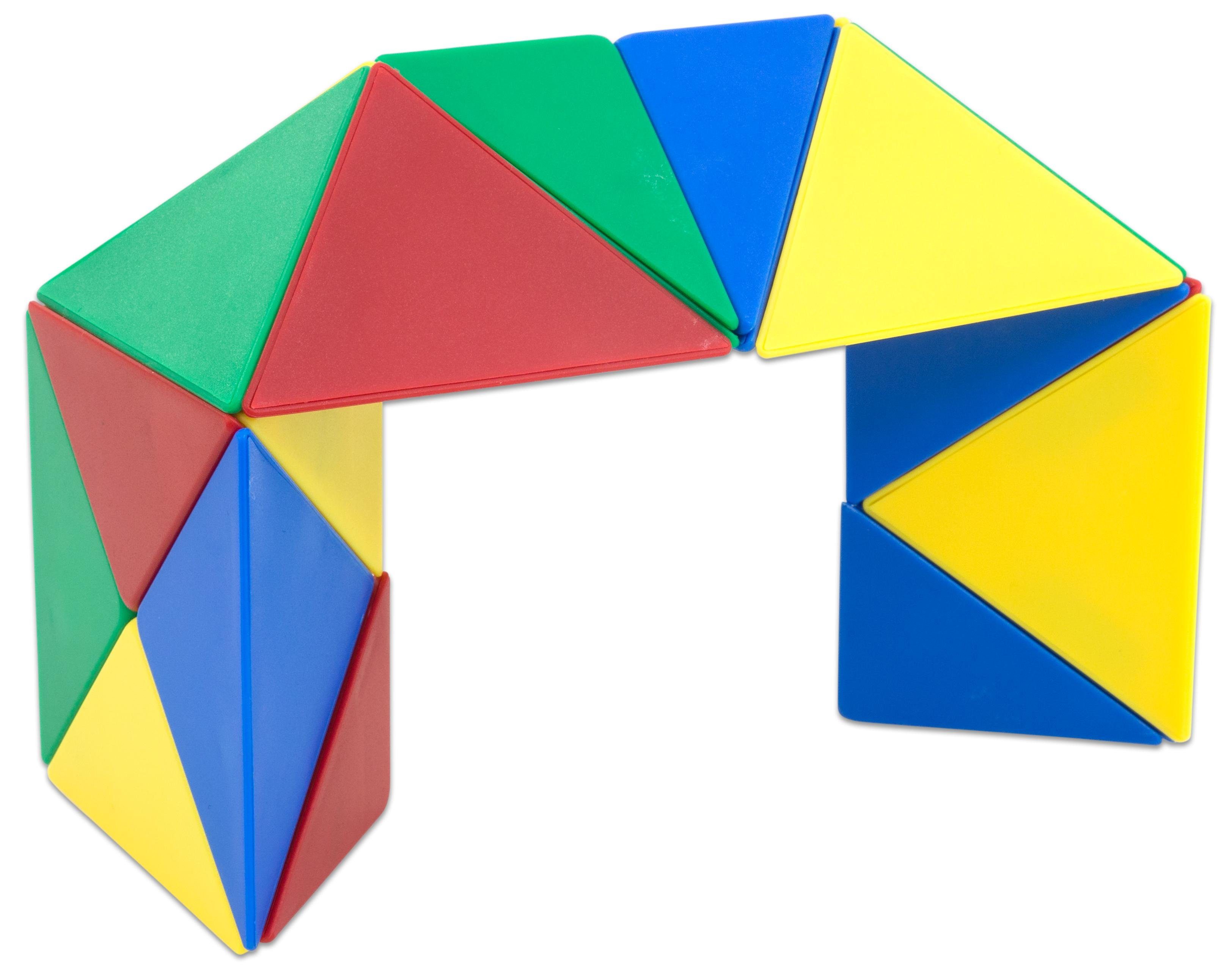 Betzold 24 aus farbigen Lernspielzeug - (1-St) Magnetwürfel Geometrie-Bausatz Tetraedern -