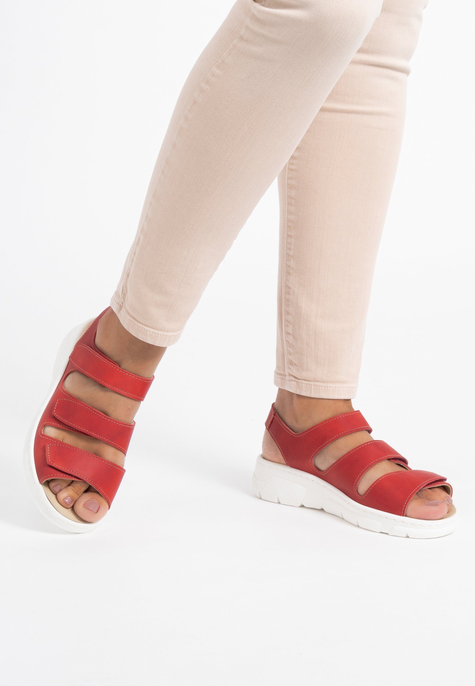 vitaform Sandale Nappaleder Damenschuhe Sandale rot