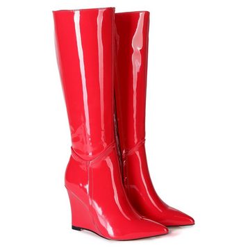 Giaro Giaro Stiefel ELLA Blockabsatz Lack Rot High-Heel-Stiefel