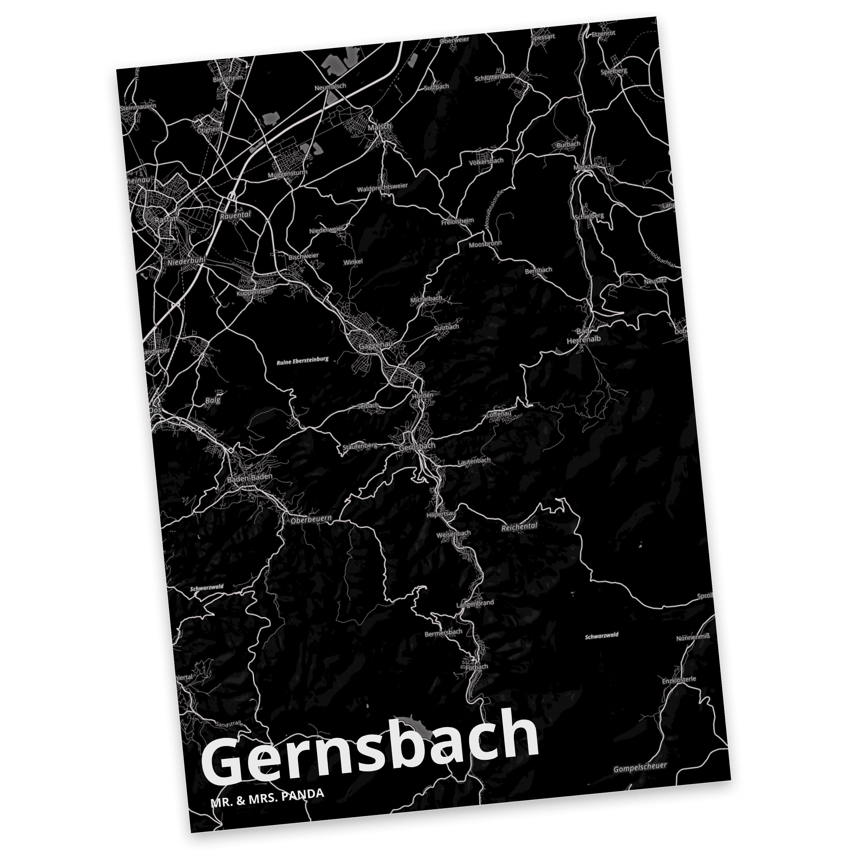 Mr. & Mrs. Panda Postkarte Gernsbach - Geschenk, Karte, Dorf, Geburtstagskarte, Städte, Stadt, G