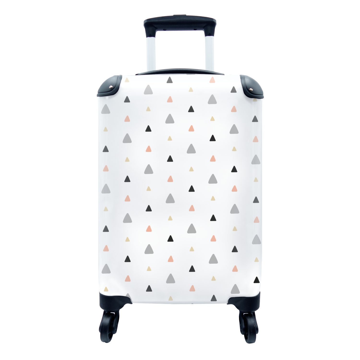 MuchoWow Handgepäckkoffer Dreieck - Muster - Farben, 4 Rollen, Reisetasche mit rollen, Handgepäck für Ferien, Trolley, Reisekoffer