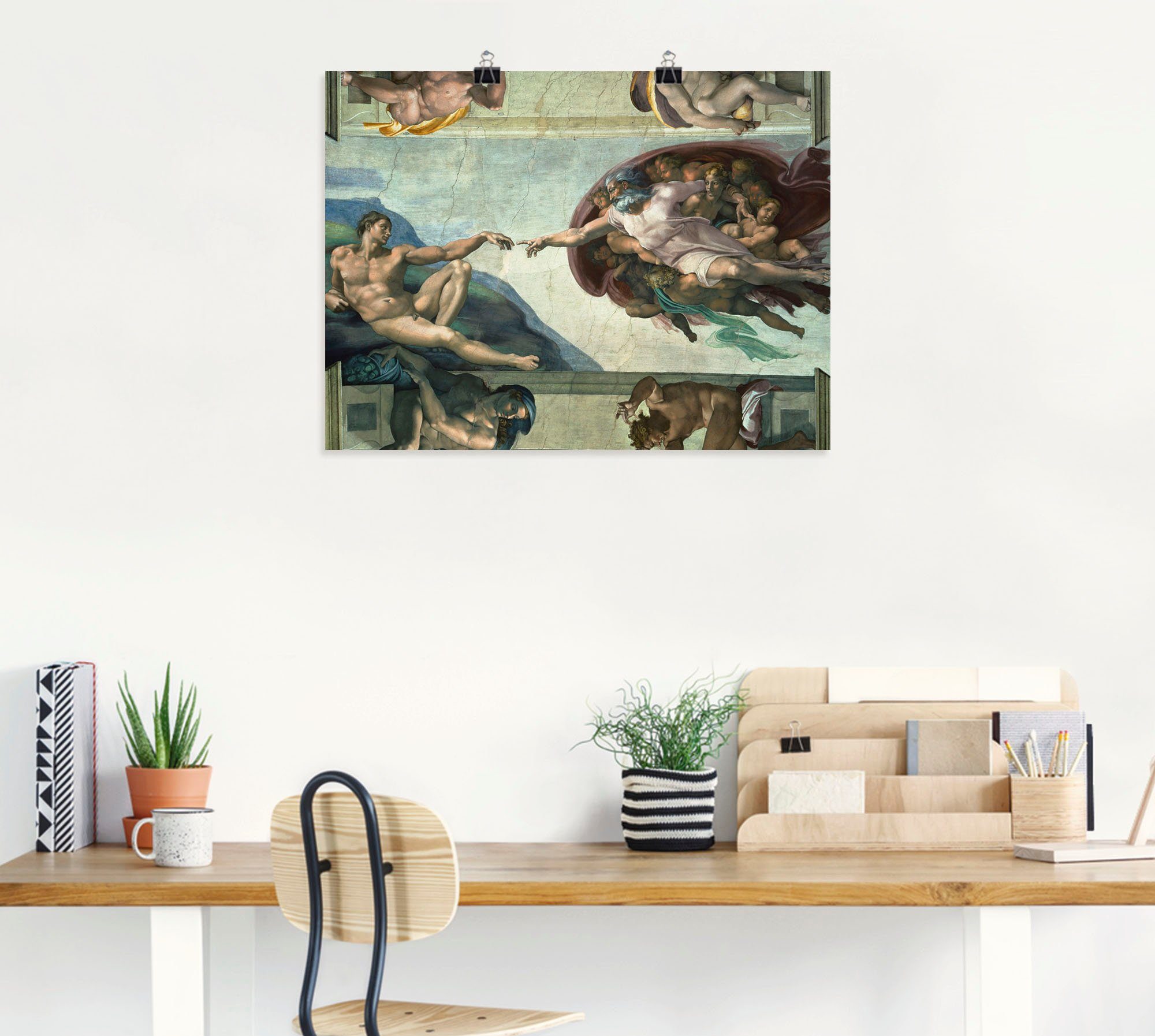 Artland Wandbild Die Erschaffung des Adam, Religion (1 St), als Leinwandbild, Poster in verschied. Größen