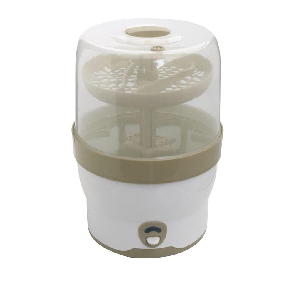 H+H Dampfsterilisator BS 29, 6 Babyflaschen, Fläschchen, Sterilisator, 11 min, weiß/beige