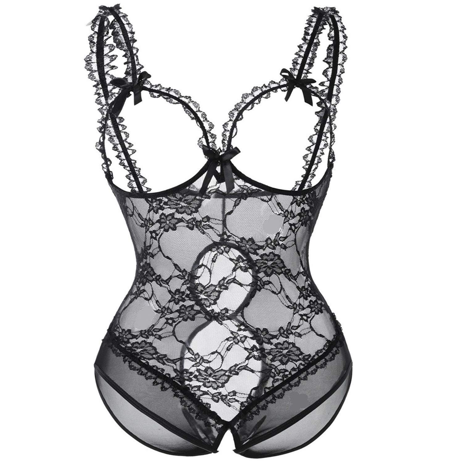 Lovolotti Body Damen Nachtwäsche sexy Dessous Babydoll Reizwäsche Unterwäsche Nachtkleid Spitze Durchsichtig transparent