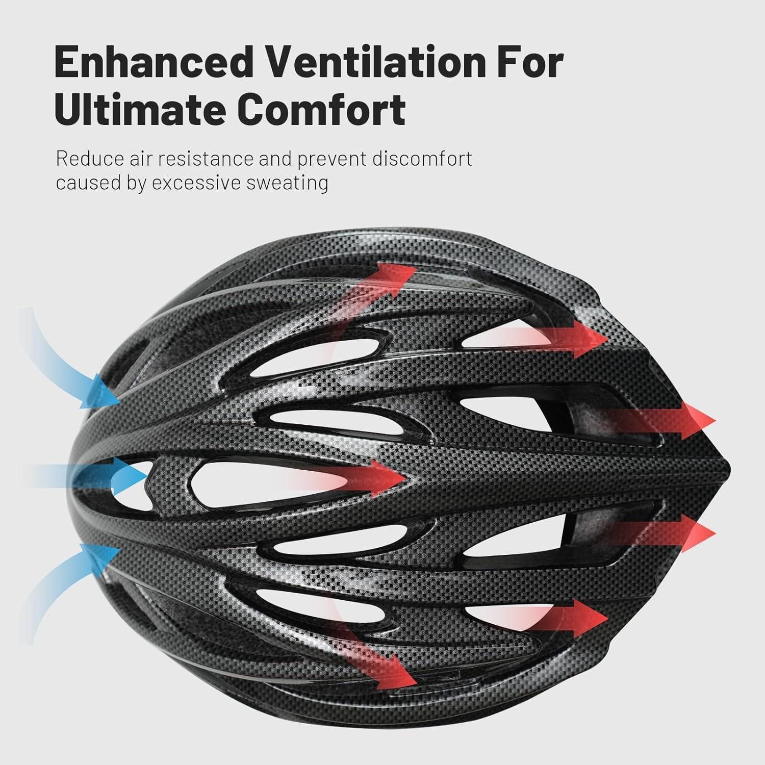 LuxusKollektion Fahrradhelm Fahrradhelm Erwachsene abnehmbarer Innenfutter verstellbar Rennradhelm