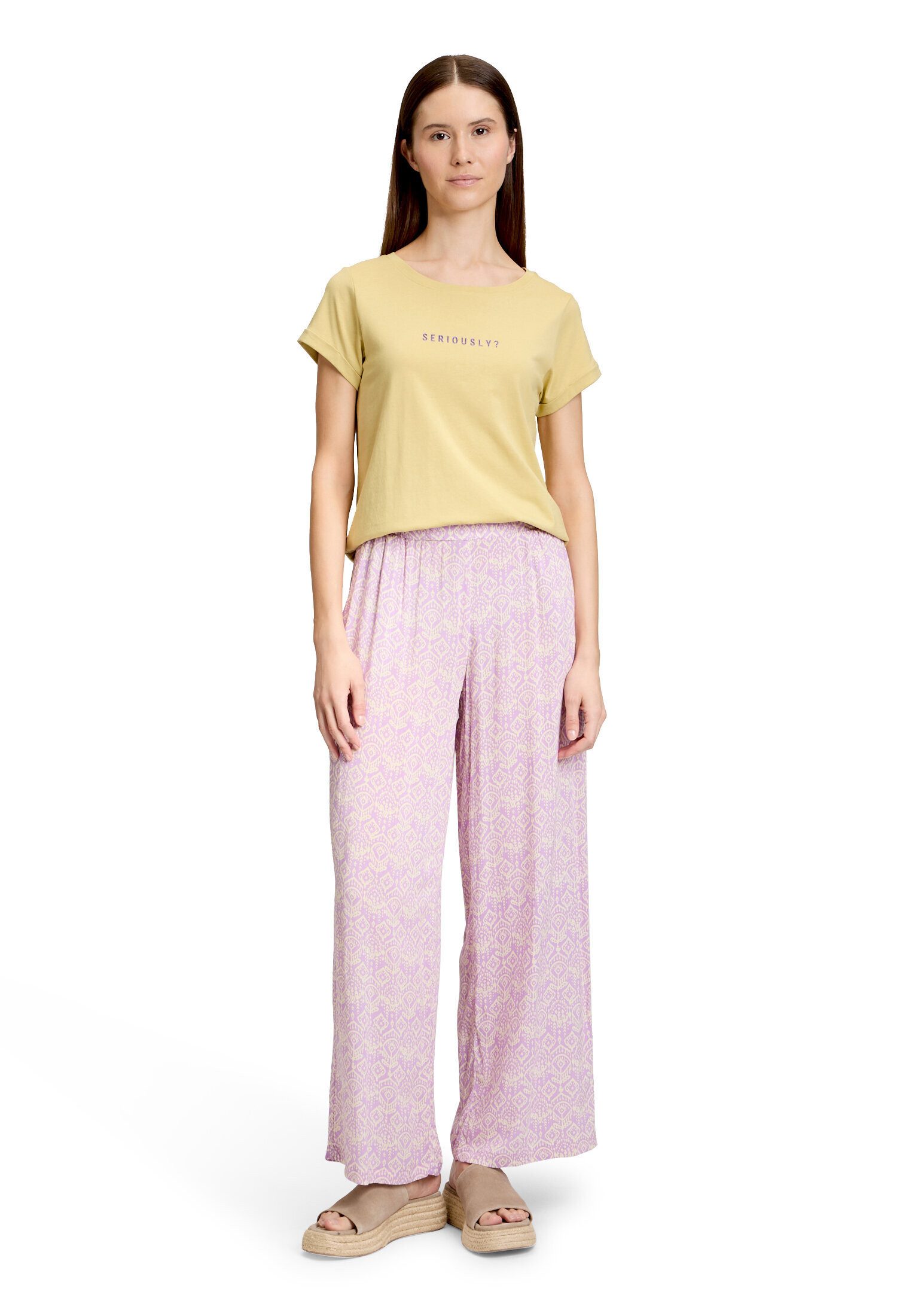 Cartoon Kurzarmshirt Damen mit Rundhalsausschnitt (1-tlg) Placement