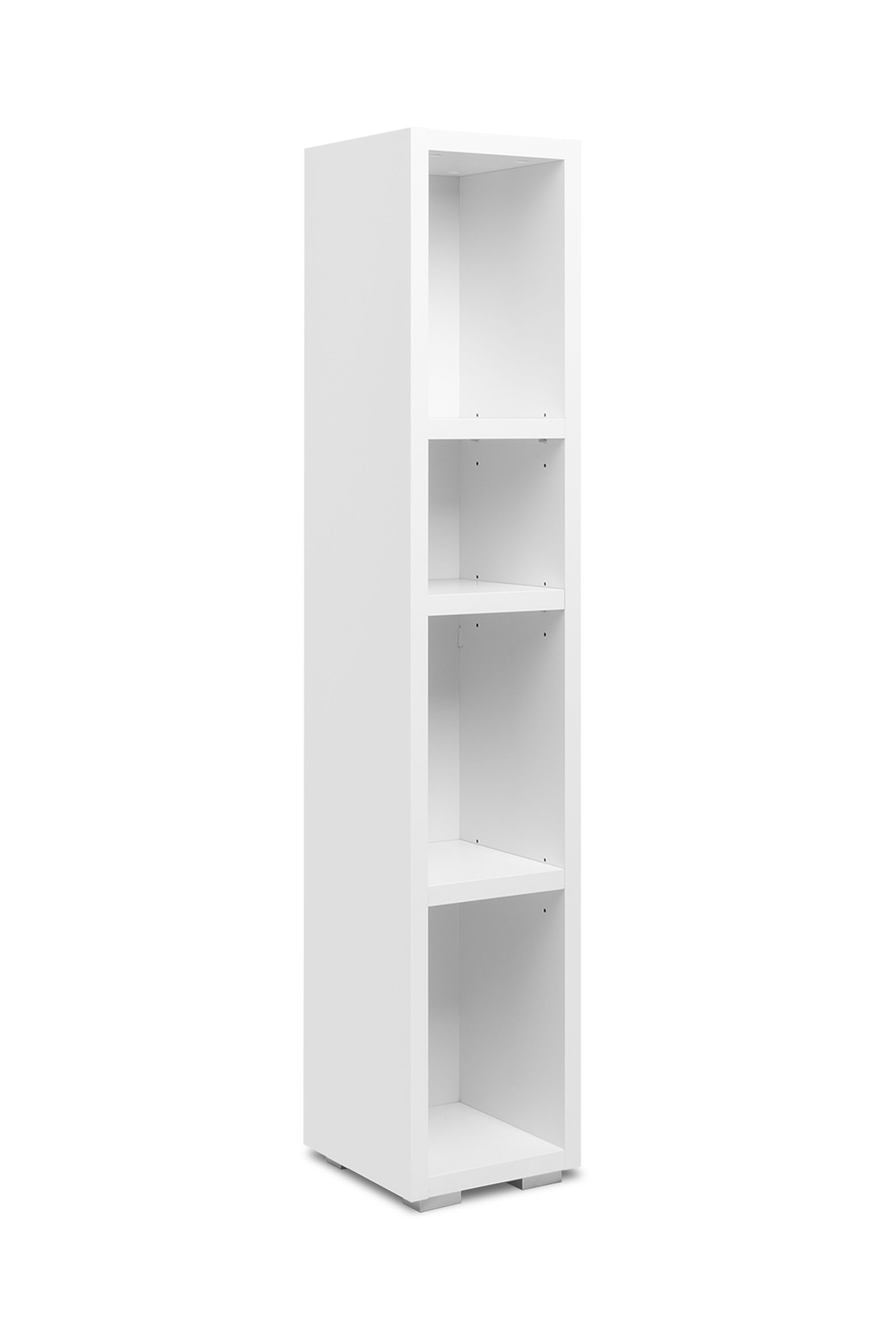 Newroom Standregal weiß 25 cm, Regal Weiß Raumteiler Bücherregal Wohnzimmer modern Arbeitszimmer...
