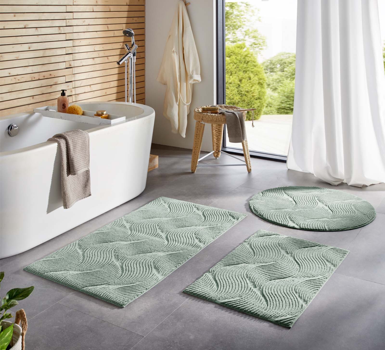TaCa Home Teppich Kurzflor Teppich Hasenfell Optik, rechteckig, Höhe: 10 mm, Wohnzimmer, Kinderzimmer, Flur, Esszimmer, Welle Grün - 50 x 80 cm – Bild 5 von 5