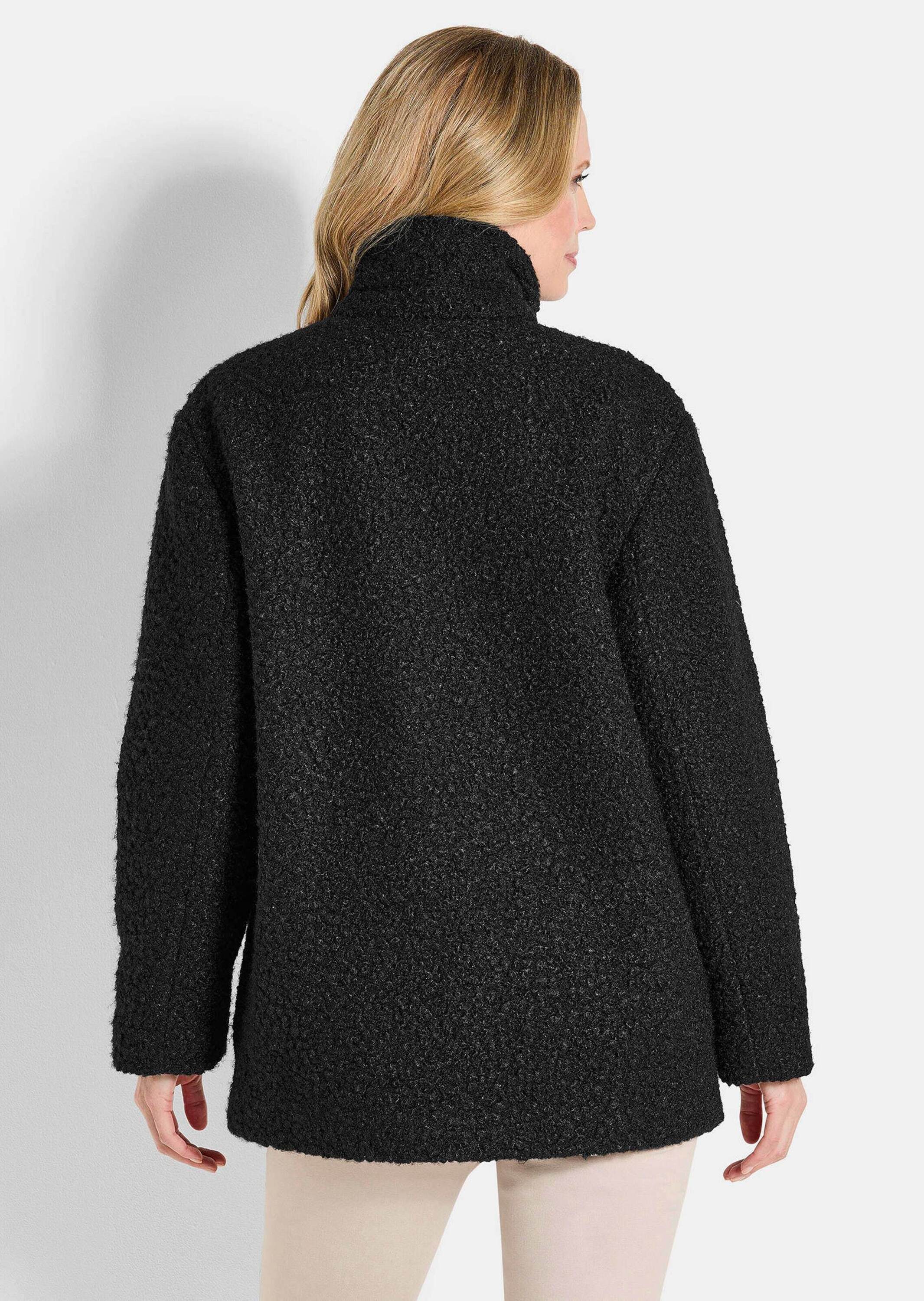 GOLDNER Allwetterjacke Kurzgröße: Stilvolle Kurzjacke mit Stehkragen Herbstjacke mit 2-Wege-Zipper, aufgesetzten Taschen und Langarm