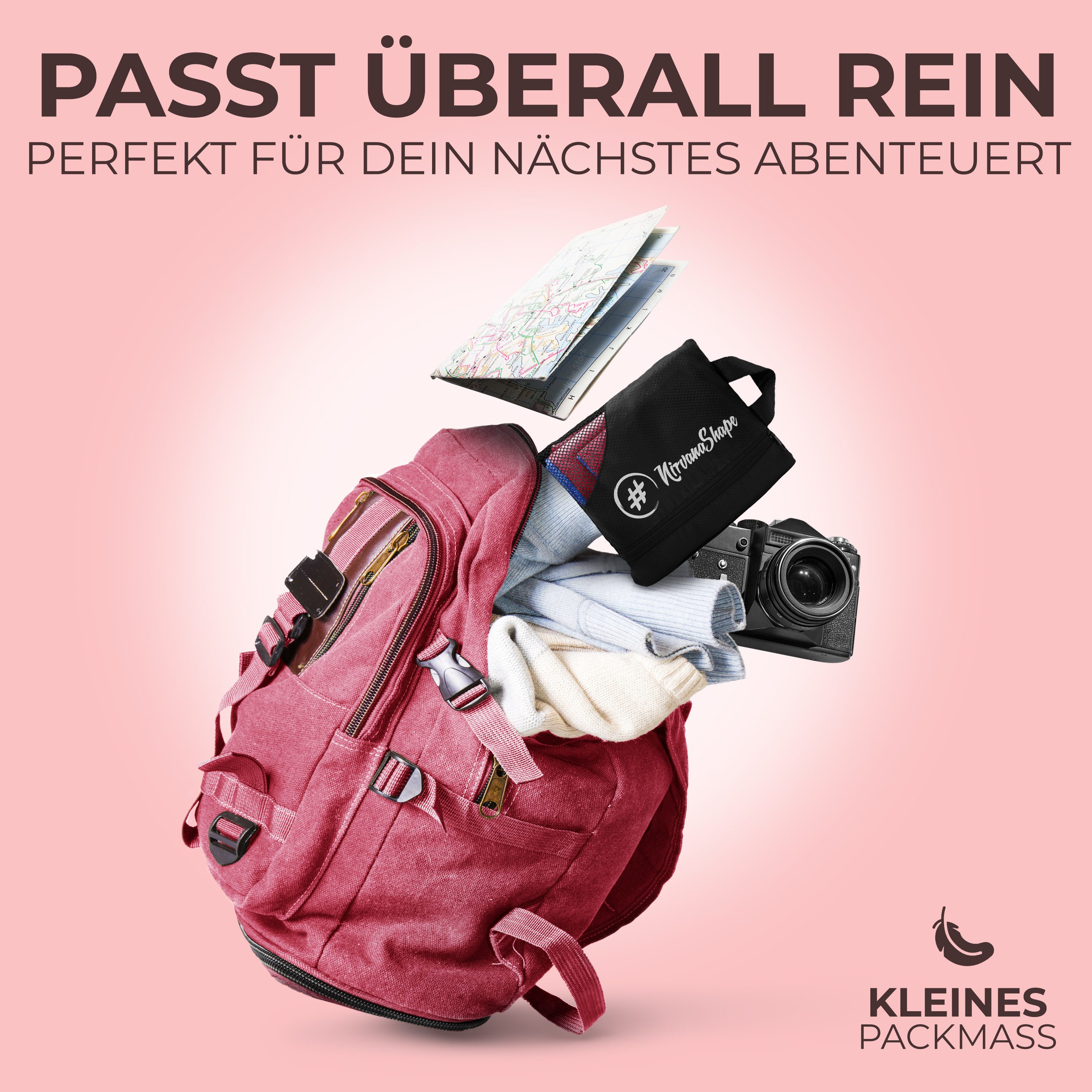 NirvanaShape Sporthandtuch Mikrofaser Handtuch, Microfaser Handtücher als Reisehandtuch, (Set), Microfaser Handtuch als Strandtuch oder Fitneesshandtuch