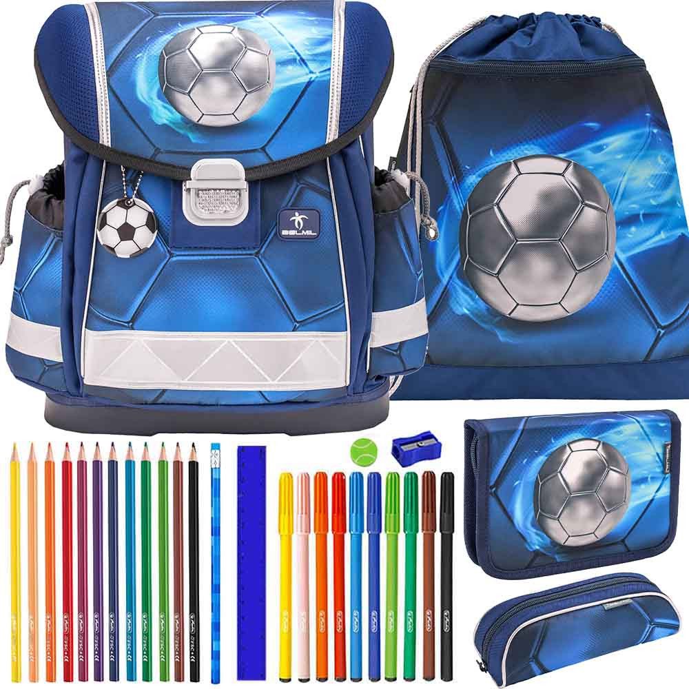 Belmil Schulranzen Set Classy 10-teilig 2026 Jungen Football 4 silver