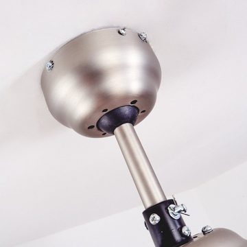 hofstein Deckenventilator »Cornacchiano« Deckenlampe, Deckenventilator, Metall/Holz, Nickel-matt