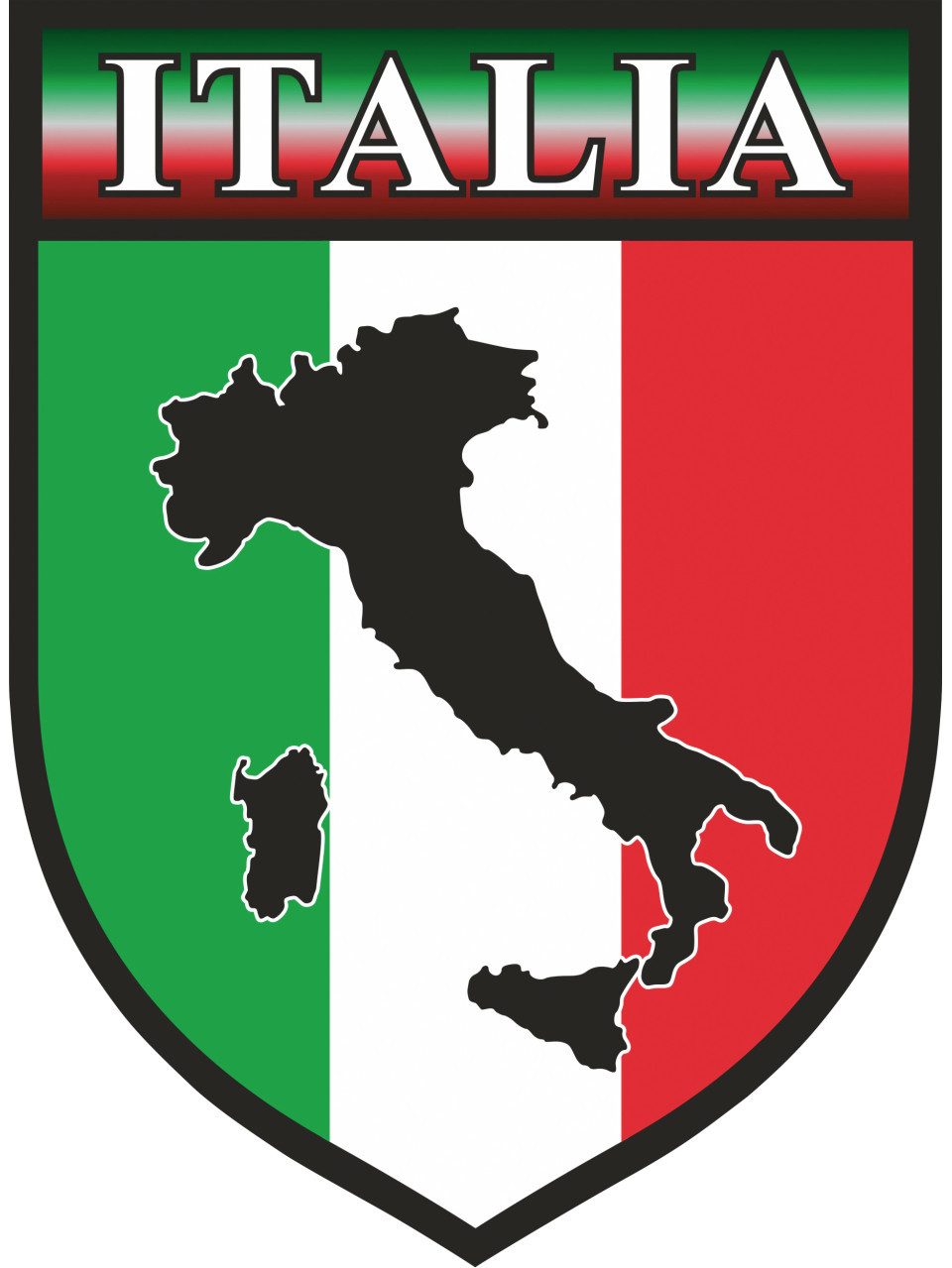 Hermann Schütz Aufkleber Hermann Schütz Aufkleber ITALIA Wappen 65x90mm