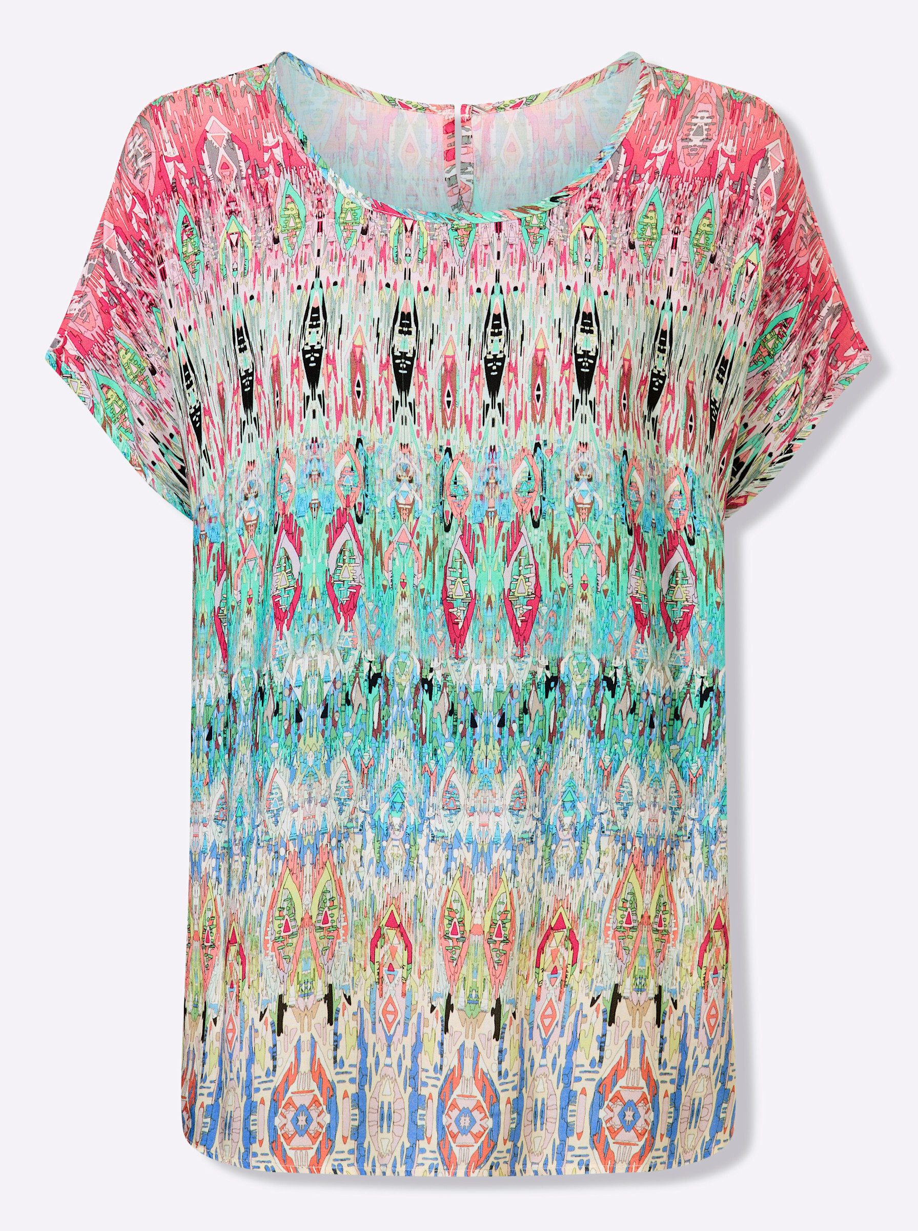 heine Klassische Bluse Druckbluse Kurzarm