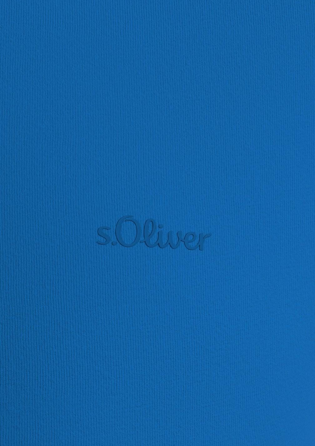 s.Oliver T-Shirt T-Shirt V-Ausschnitt, kurzarm, Baumwolle, einfarbig – Bild 3 von 3